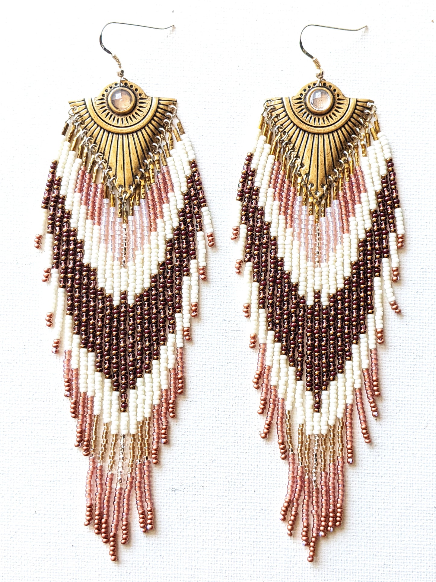 Gaia Rose Quartz Beaded Earrings
