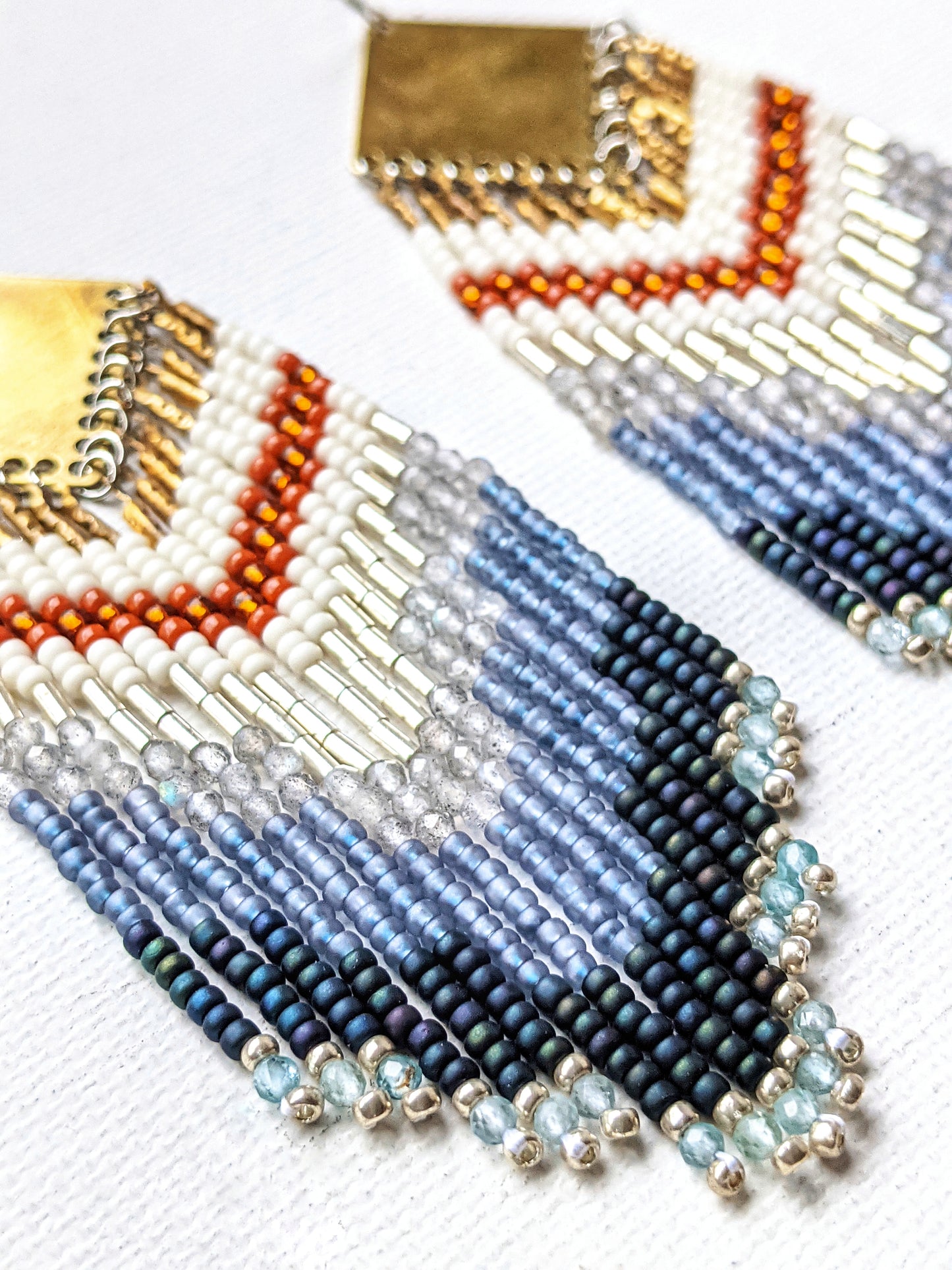 Mae Labradorite Fringe Earrings