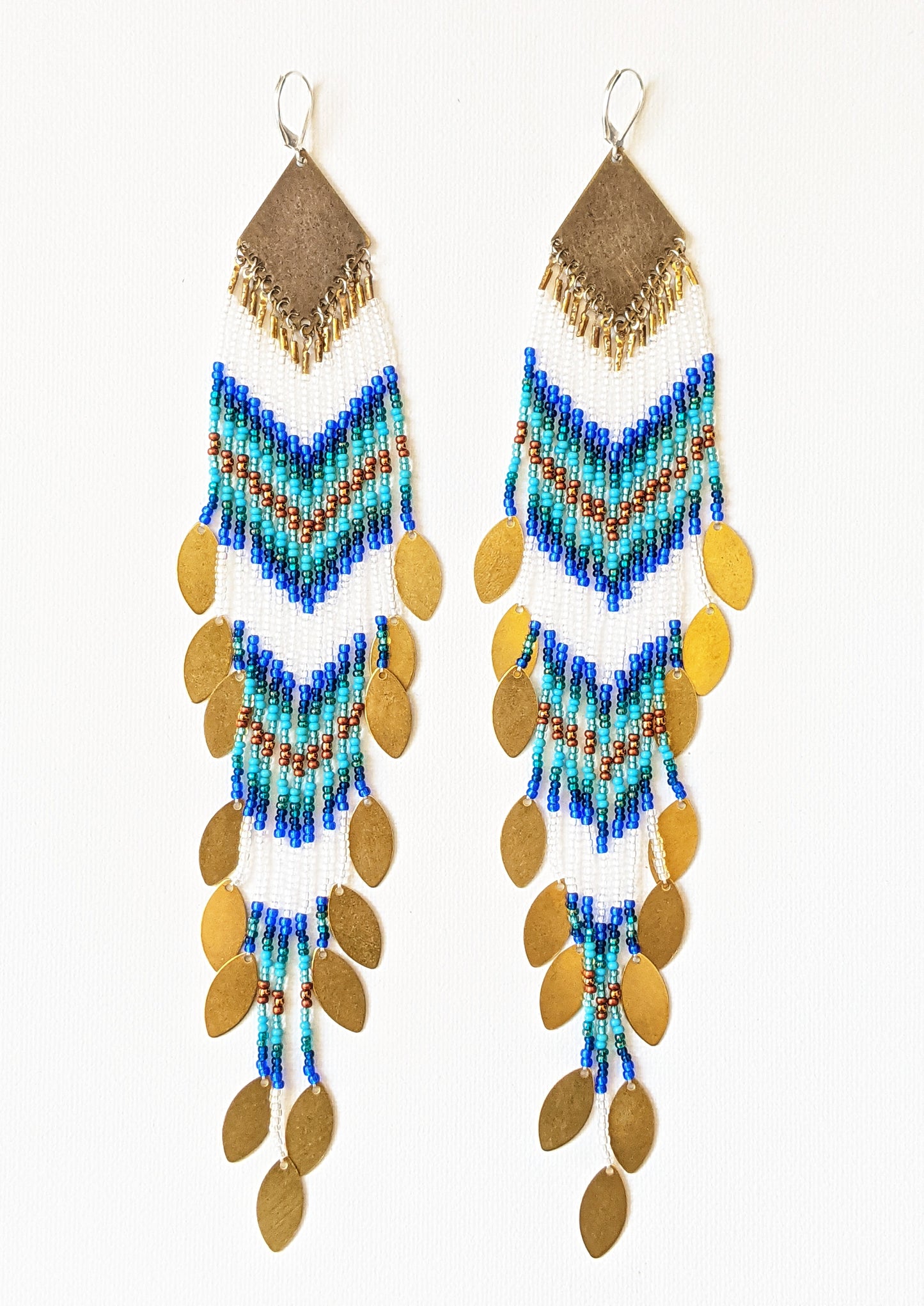 Adelita Blue Horizon Seed Bead Earrings