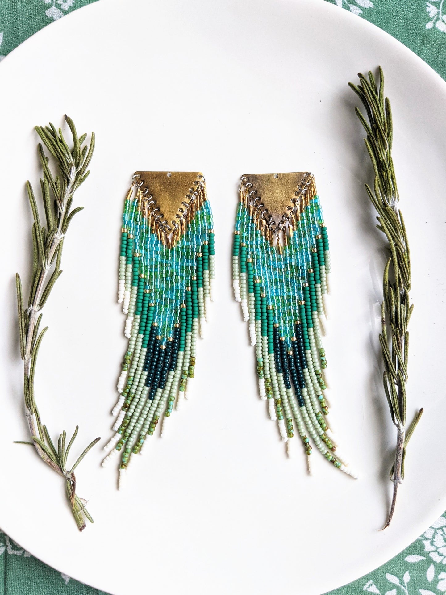 Wangari Jungle Green Native Earrings