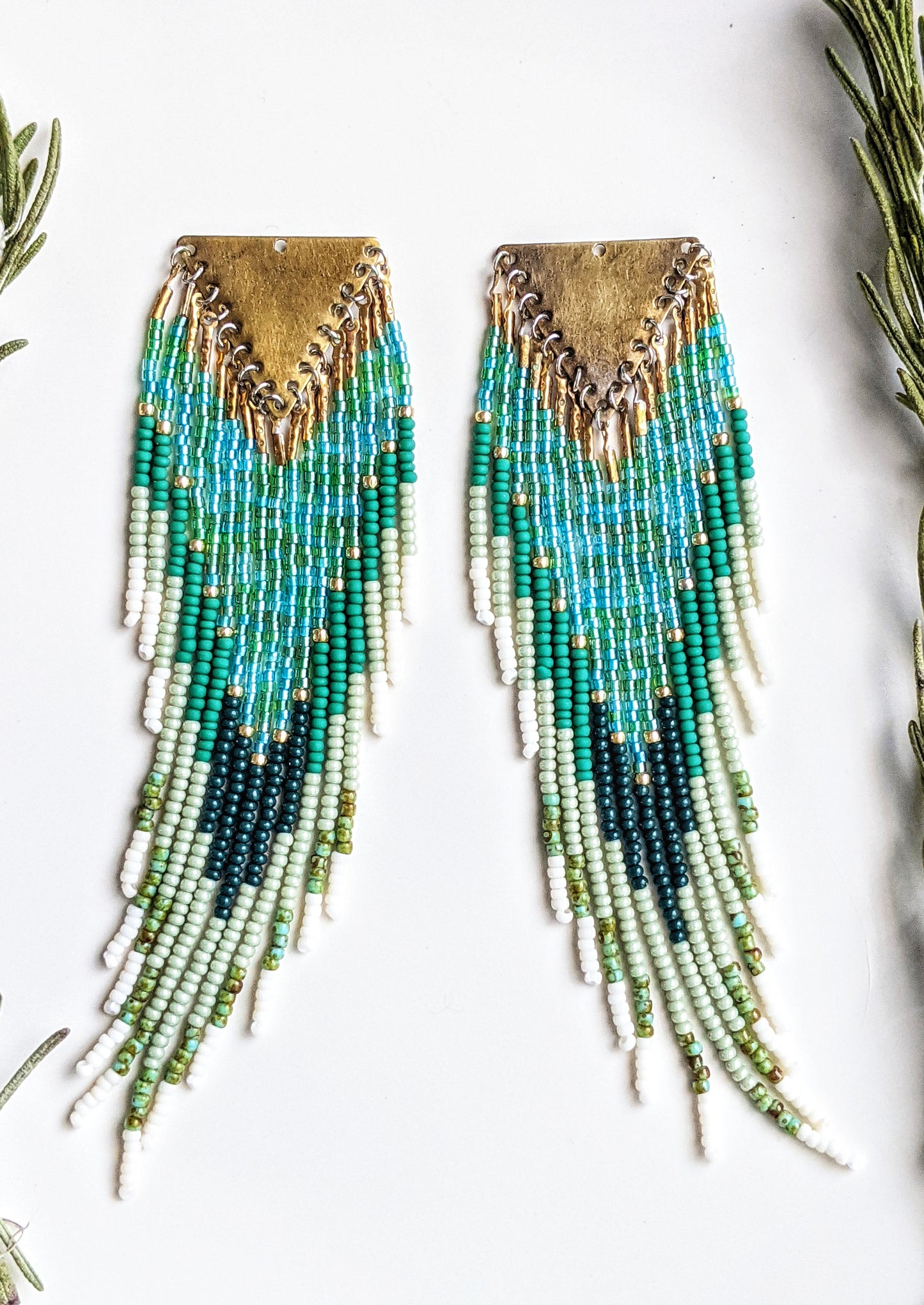 Wangari Jungle Green Native Earrings