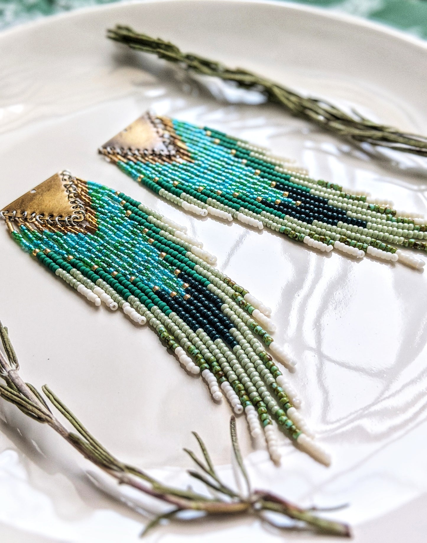 Wangari Jungle Green Native Earrings