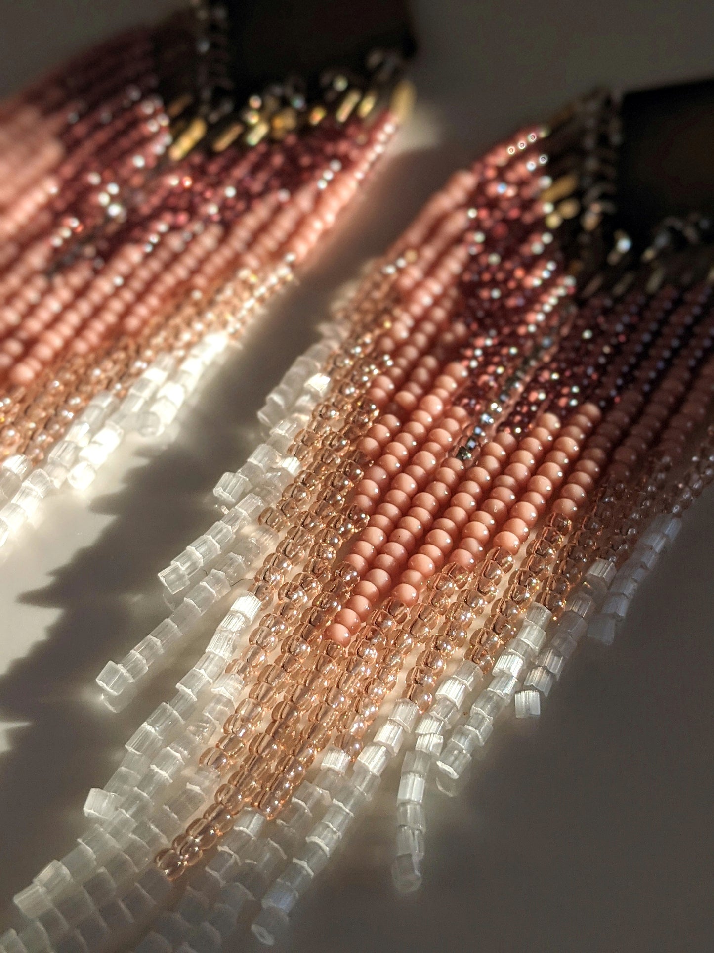 Pink Seed Bead Earrings | Moon & Milk