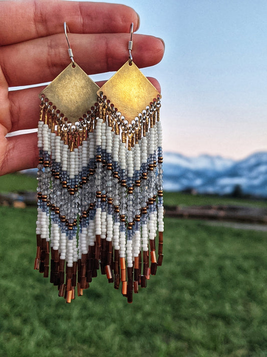 Furstenberg Labradorite Beaded Earrings