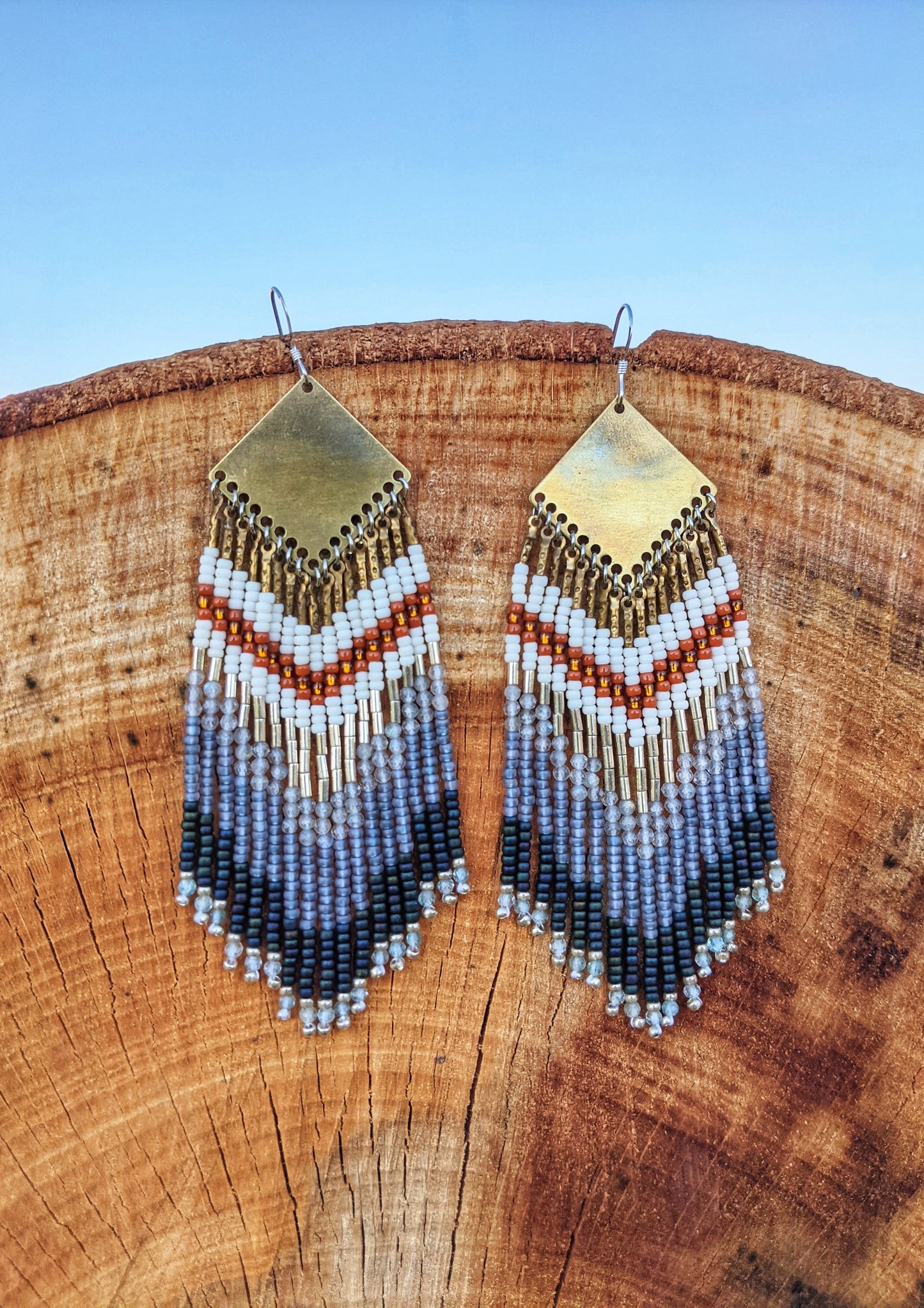 Mae Labradorite Fringe Earrings