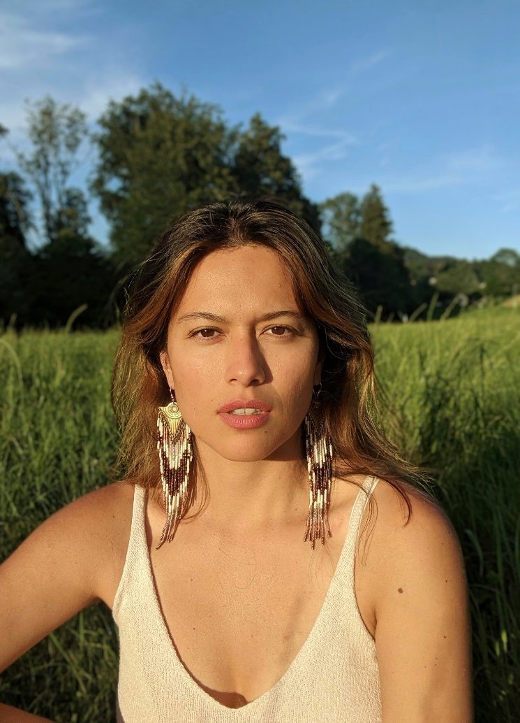 Gaia Rose Quartz Beaded Earrings