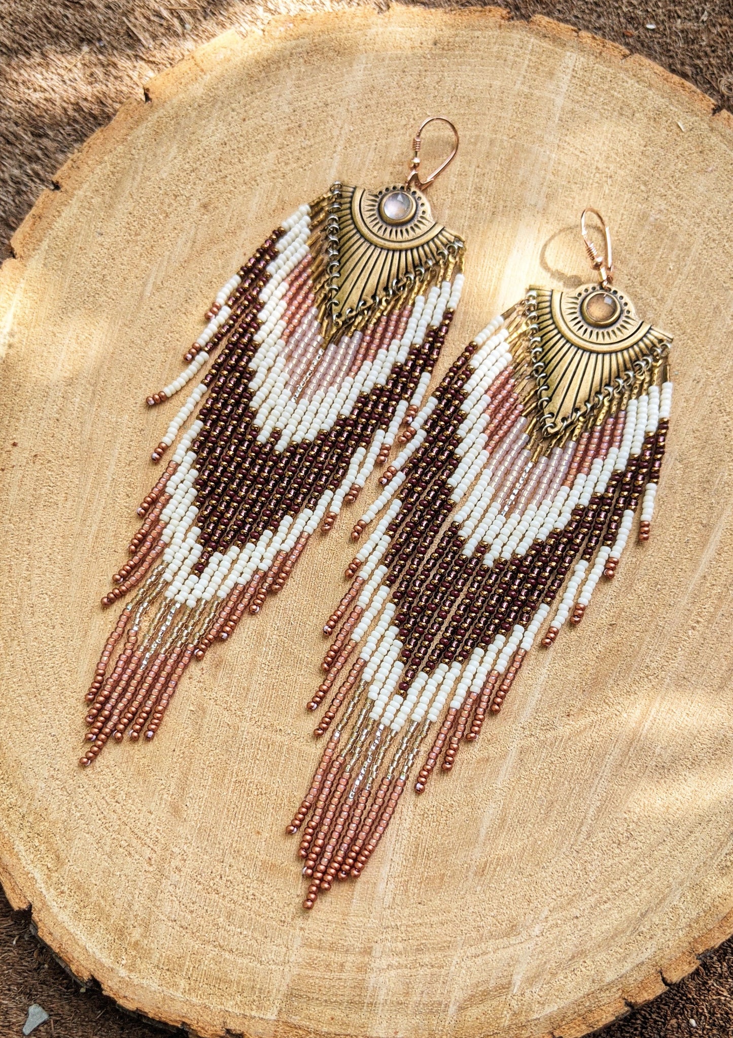 Gaia Rose Quartz Beaded Earrings