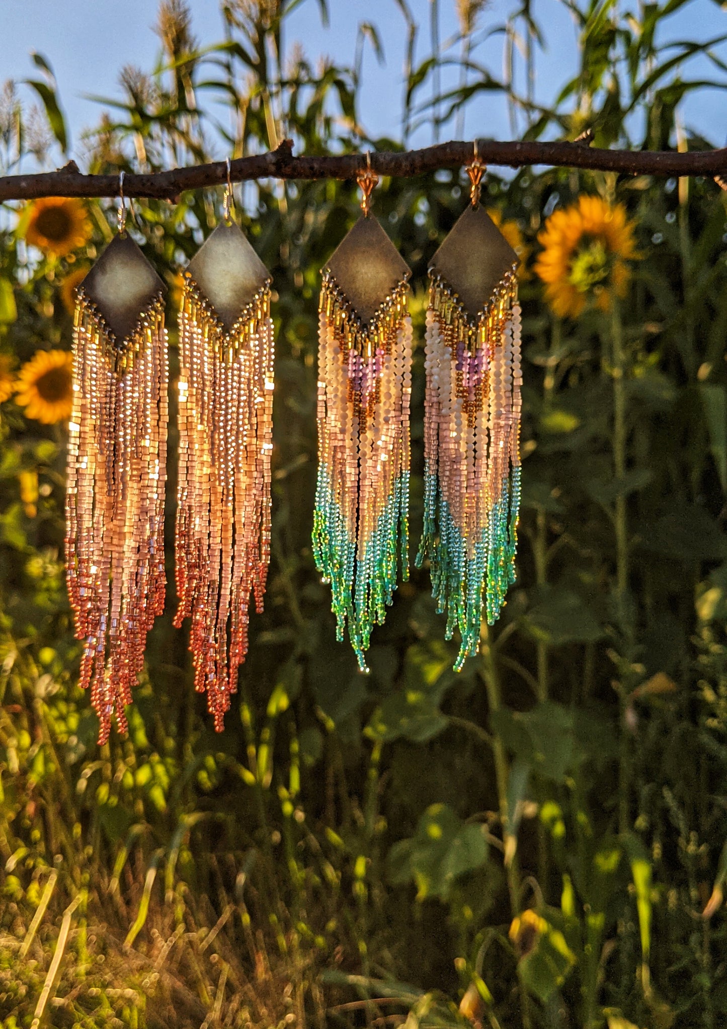 Natalia Mother of Pearl Beaded Earrings