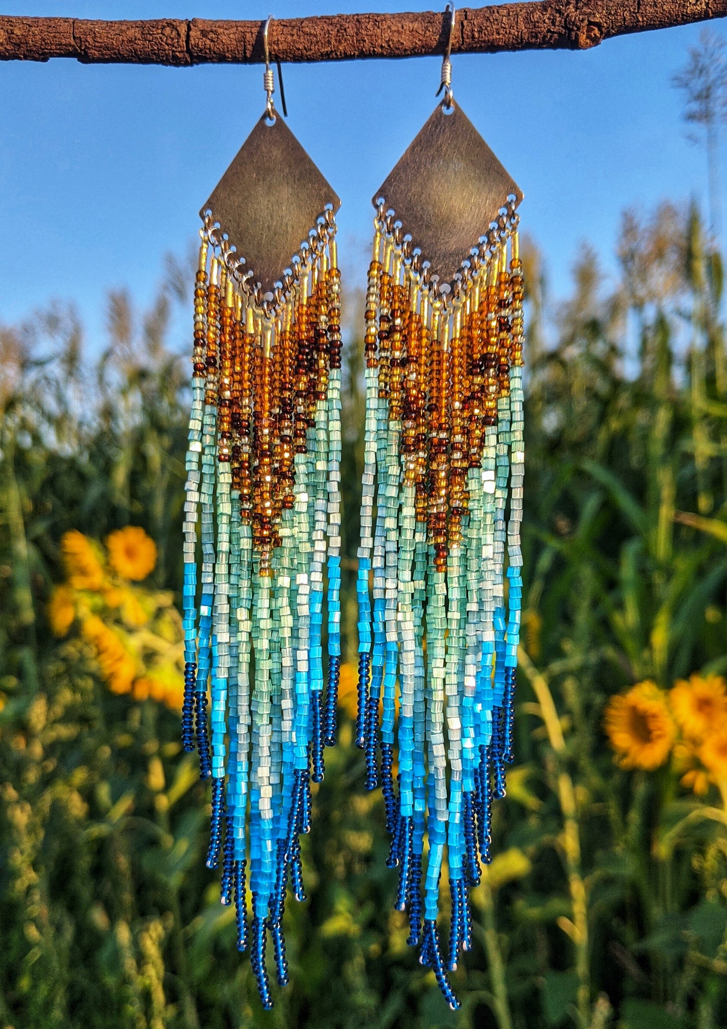 Malibu Satin Beaded Earrings