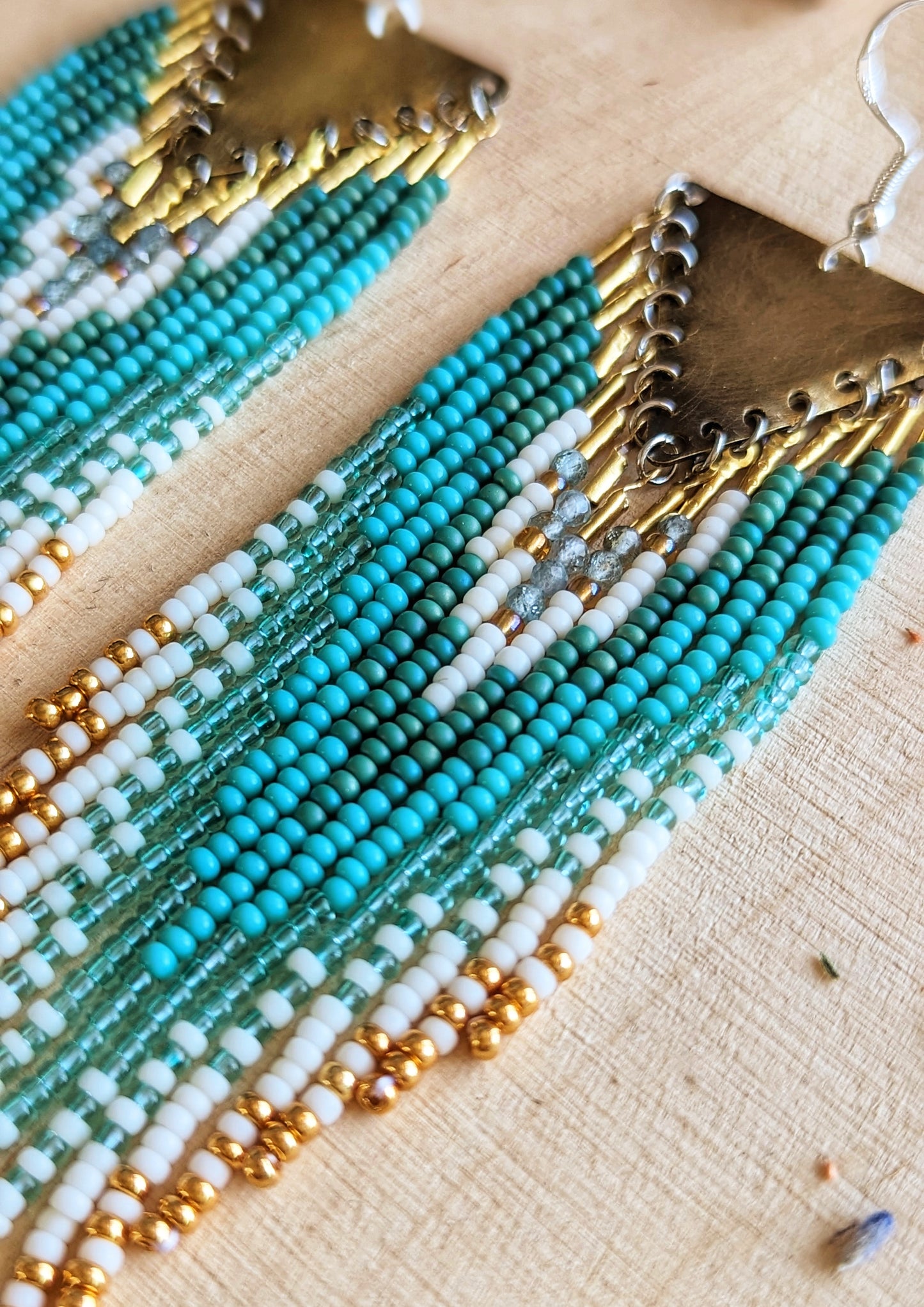 Harriet Turquoise Ombre Seed Bead Earrings