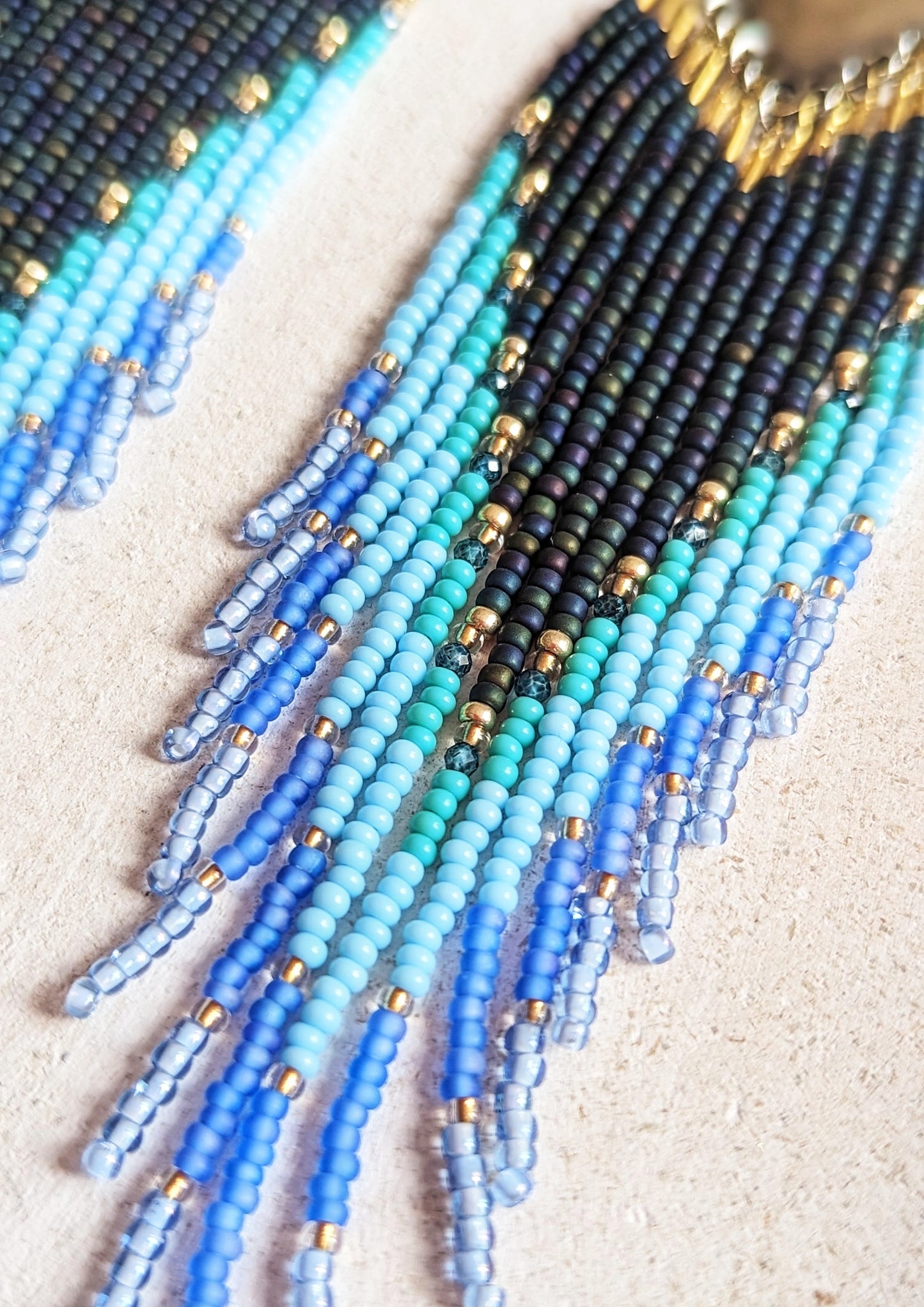 Gloria Cornflower Seed Bead Earrings