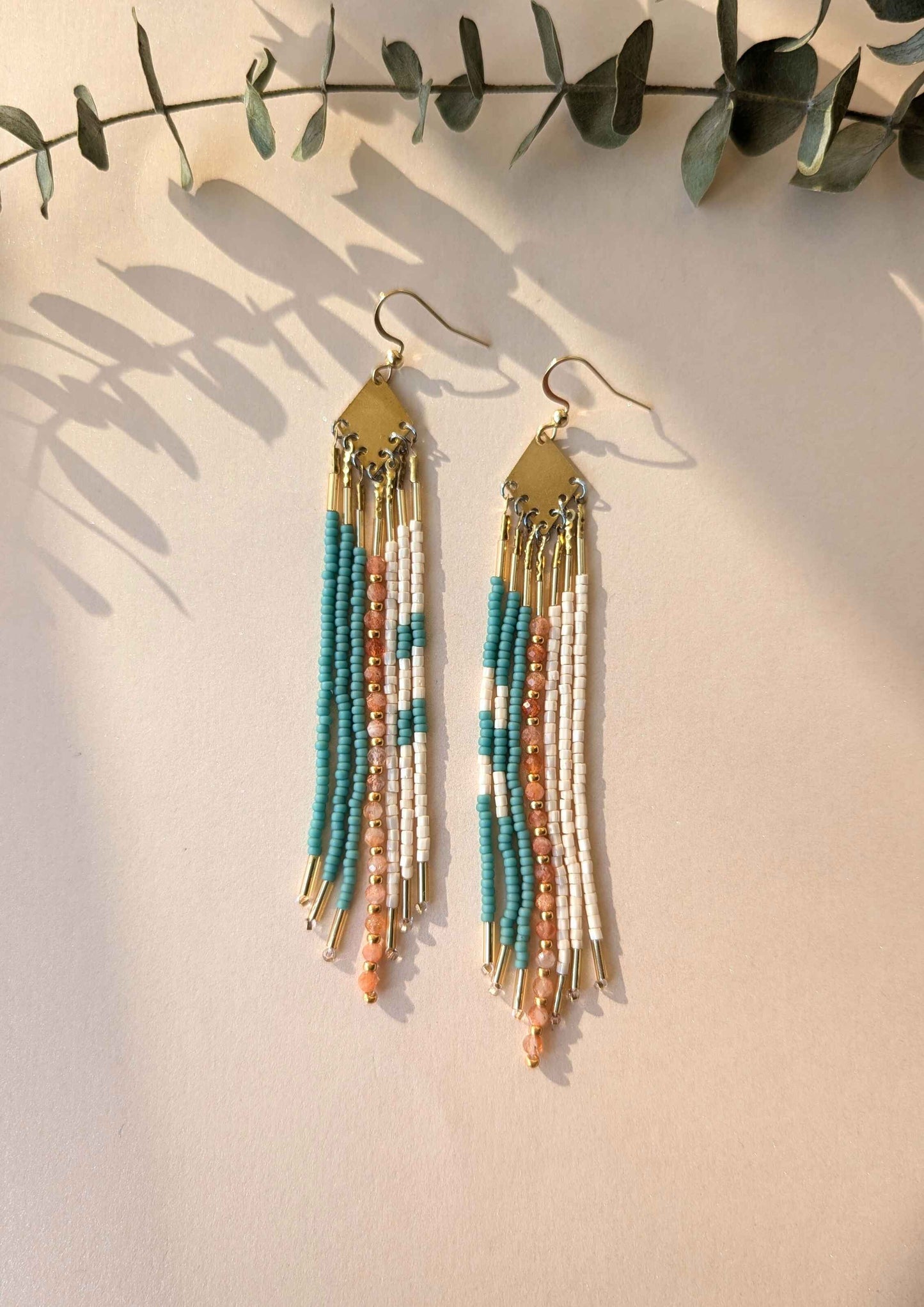 Alicia Sunstone Beaded Earrings