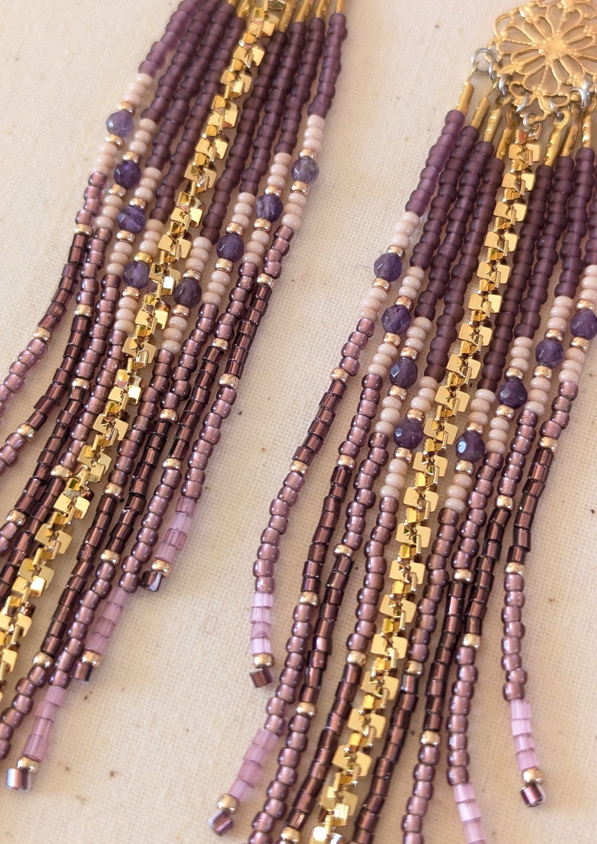 Puple Zora Zora Purple Rain Beaded Earrings | Moon & Milk