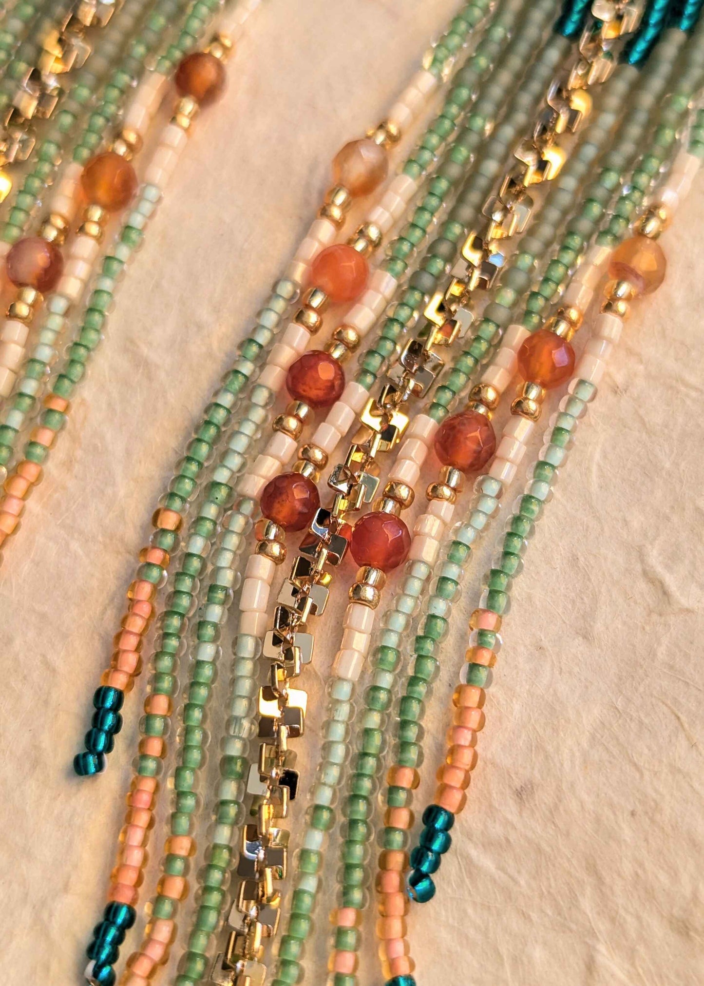 O'Keeffe Sage Green Beaded Earrings