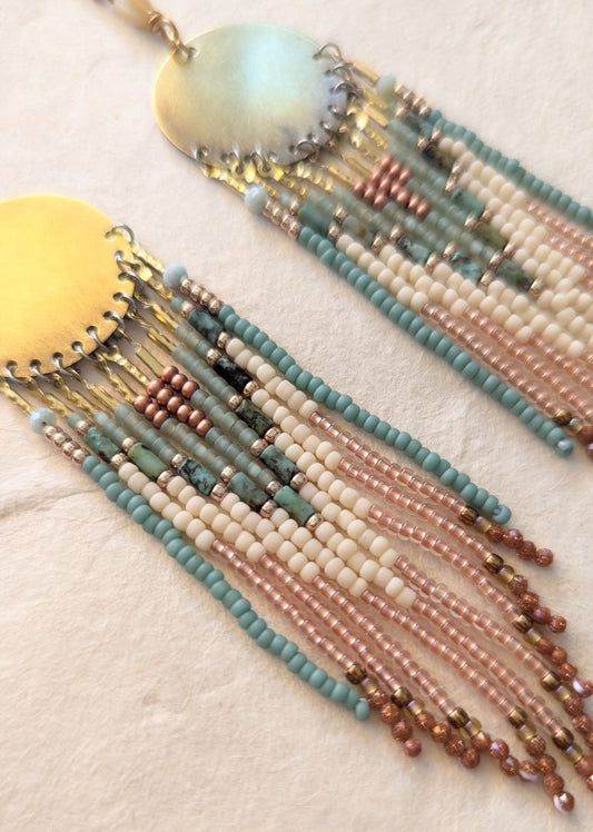 Anacaona Turquoise Beaded Earrings