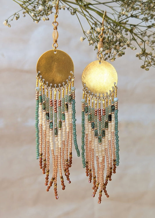 Anacaona Turquoise Beaded Earrings