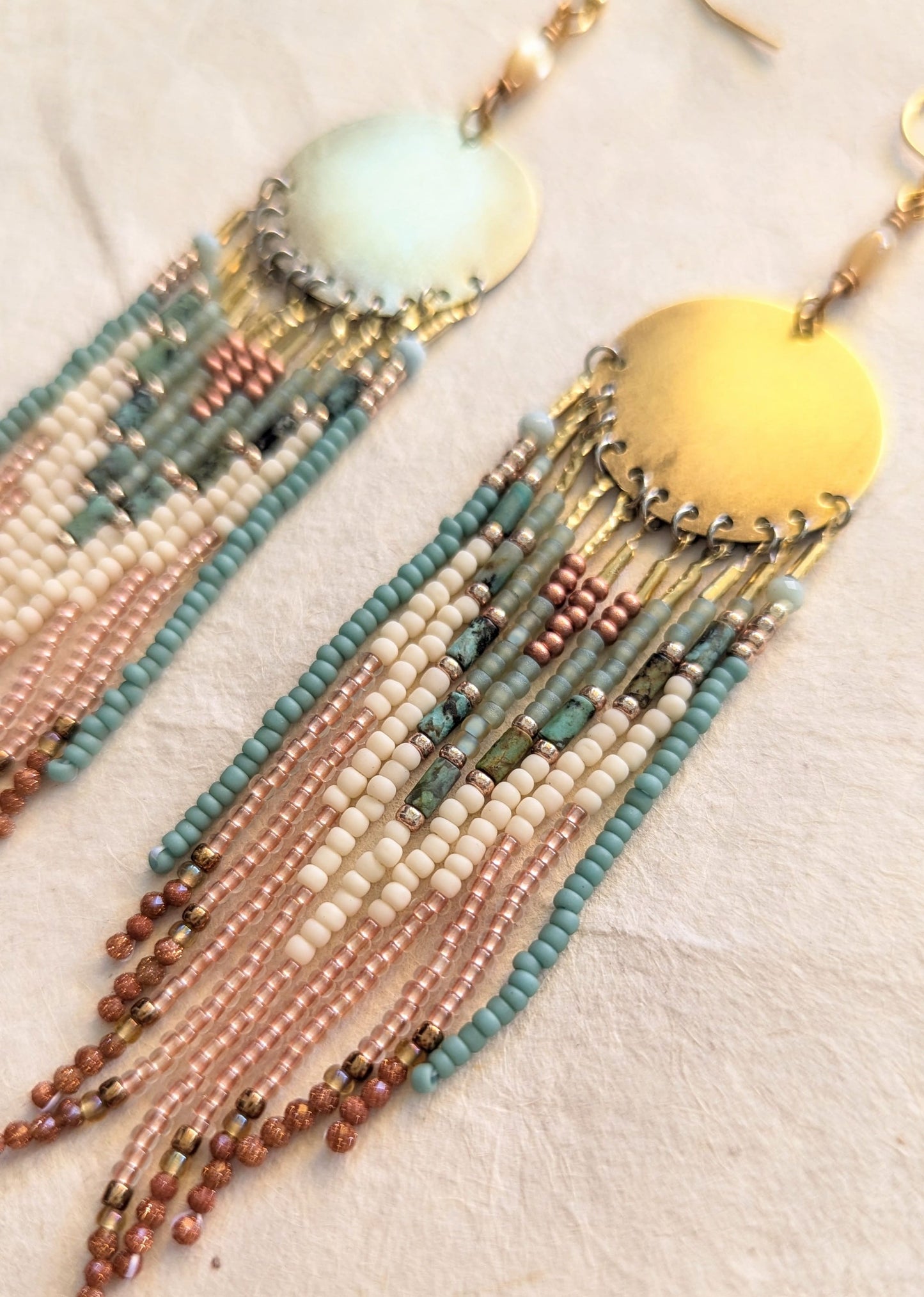 Anacaona Turquoise Beaded Earrings