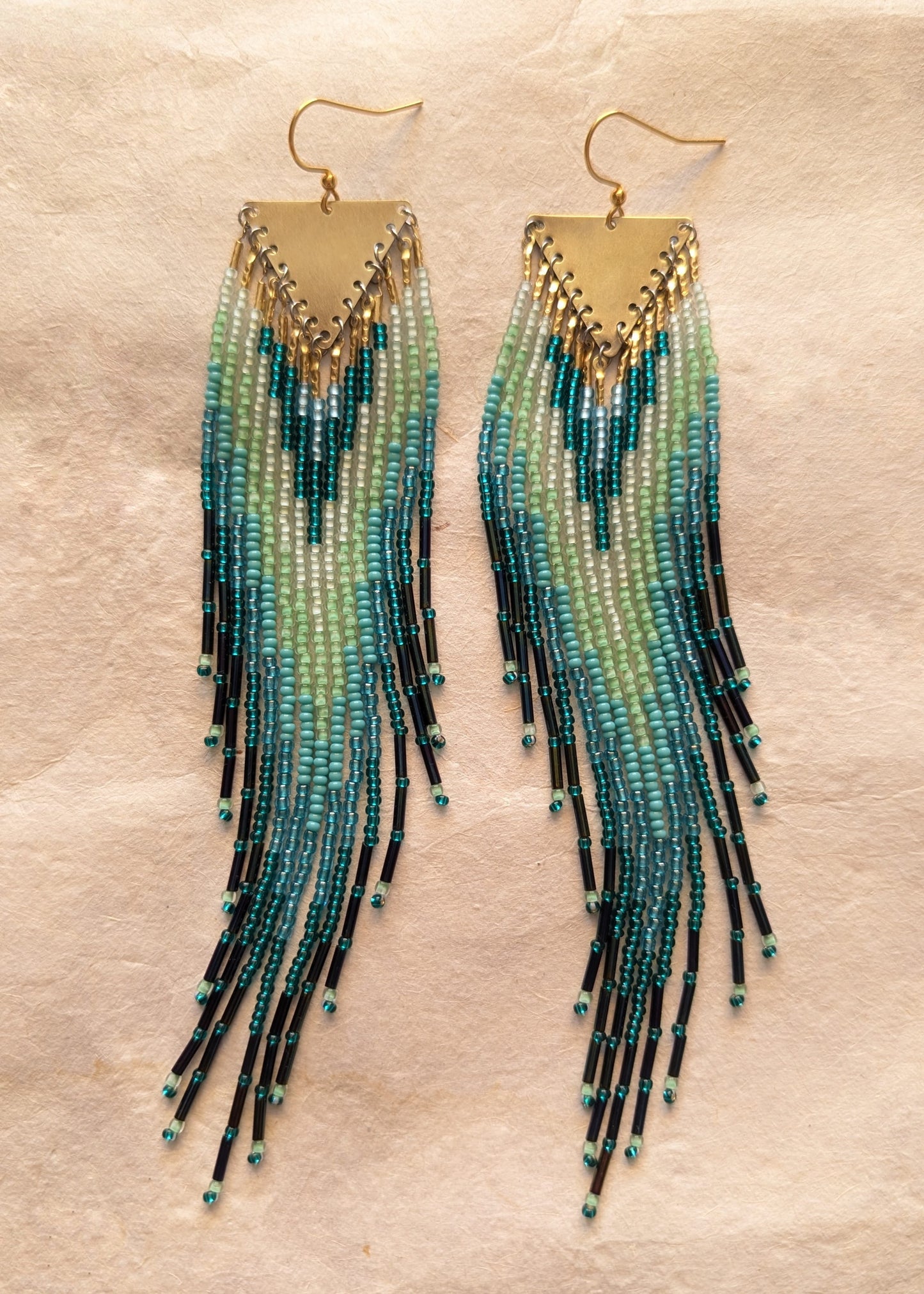 Ursula Mint Teal Beaded Earrings