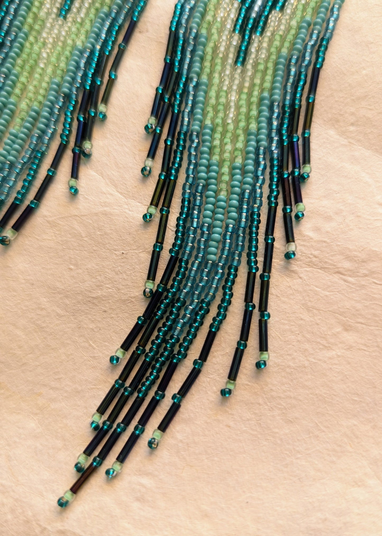 Ursula Mint Teal Beaded Earrings
