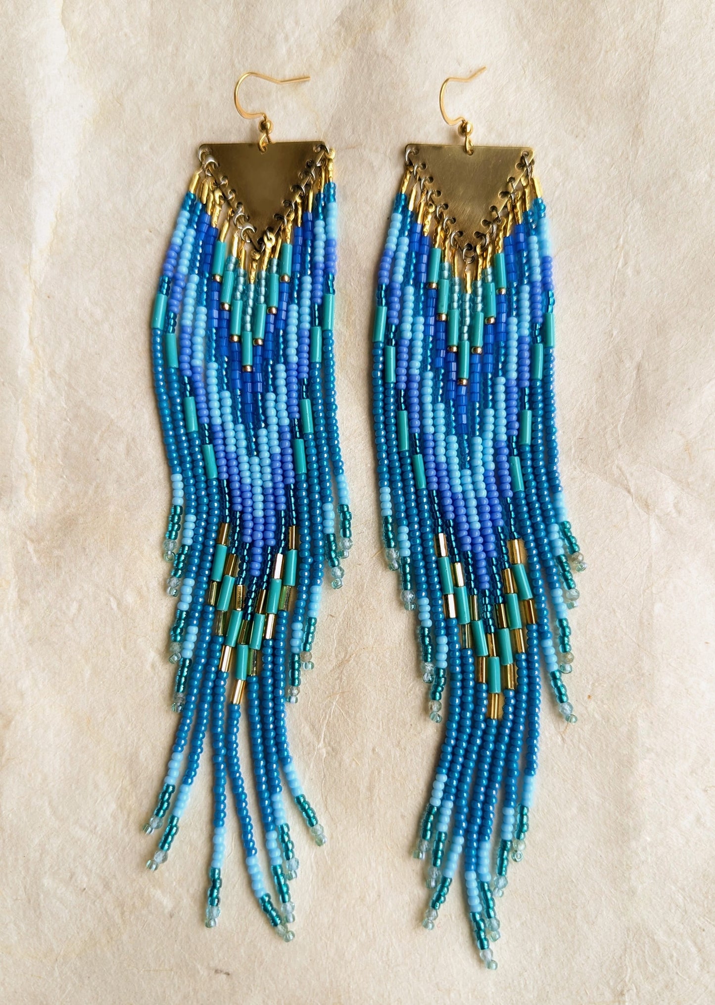 Zenobia Periwinkle Beaded Earrings