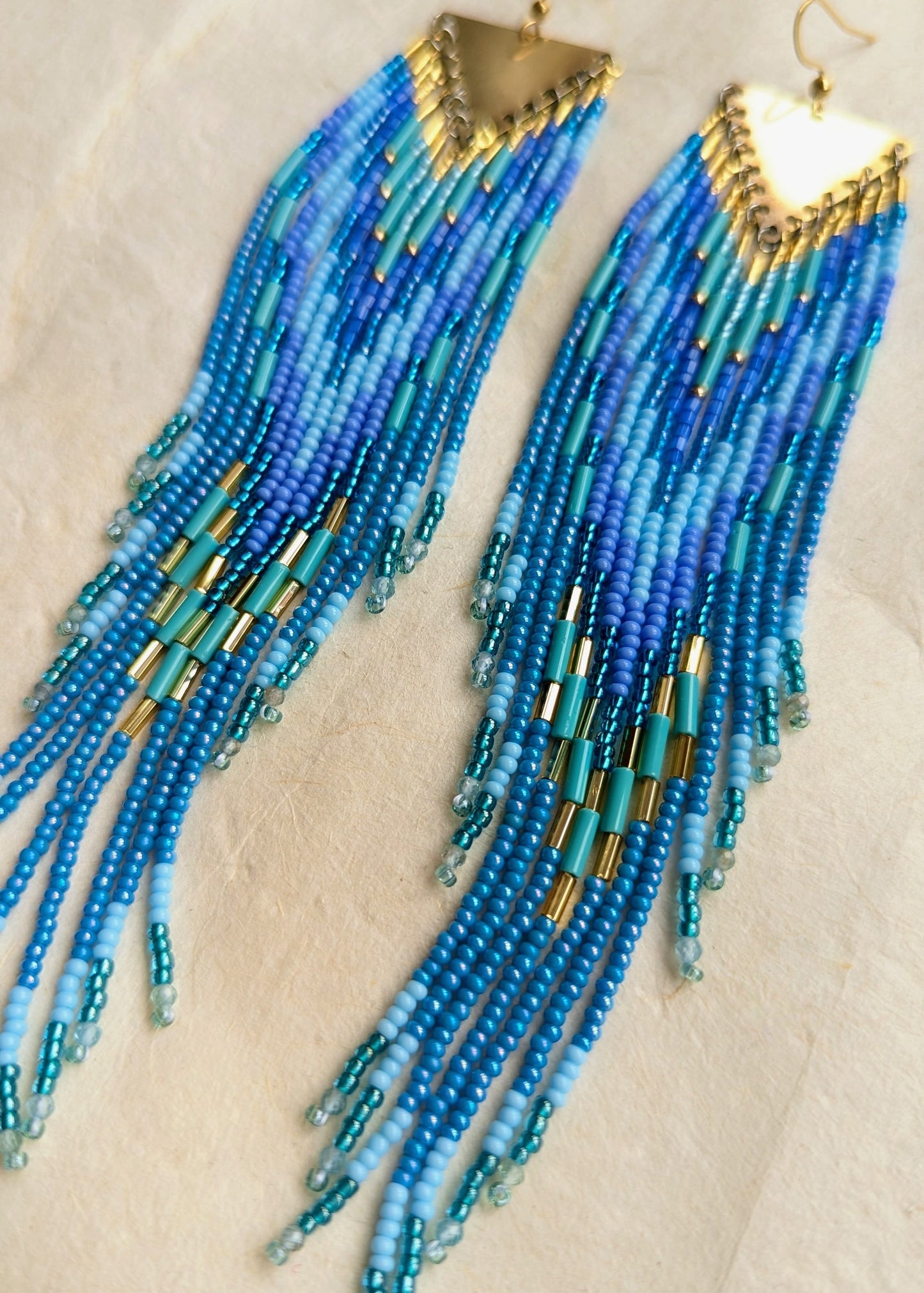 Zenobia Periwinkle Beaded Earrings