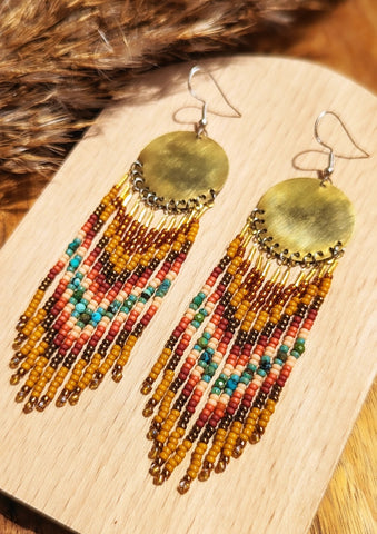 Huda Utah Kumquat Beaded Earrings