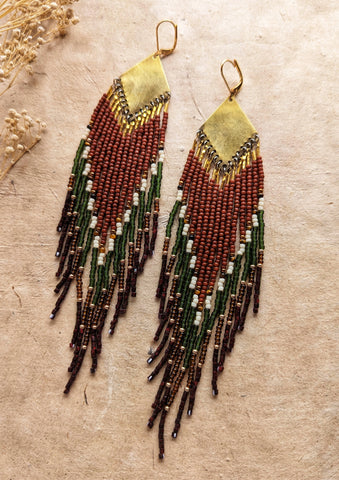 Tequila, Tabaco, y Ron Beaded Earrings