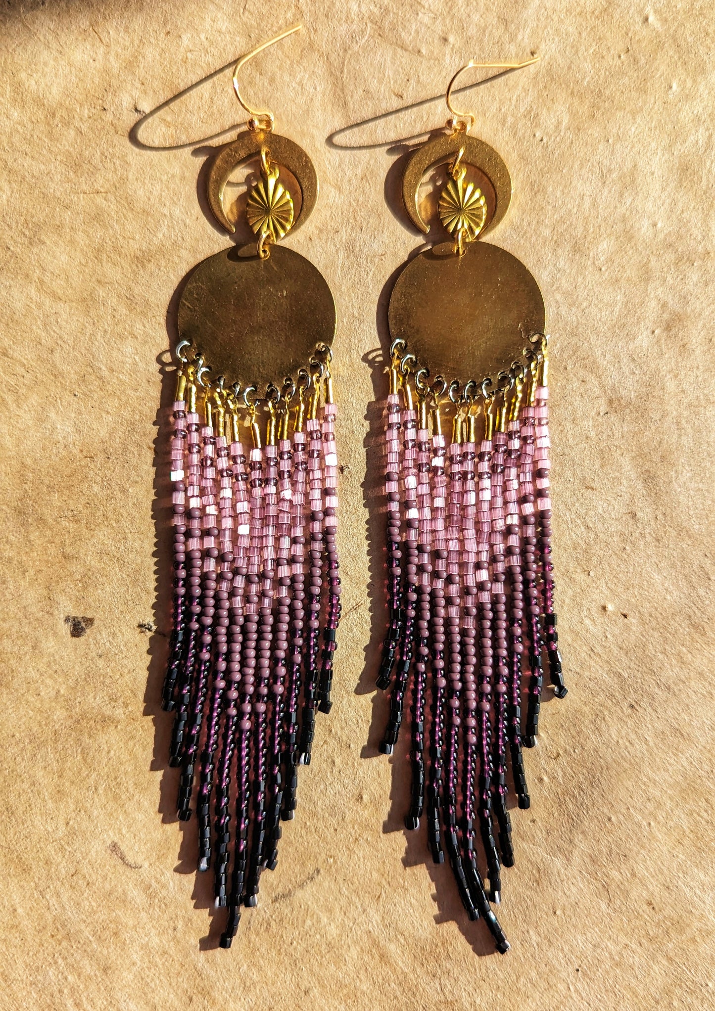 Libertinaje Purple Ombre Beaded Earrings