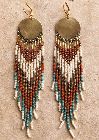 Chimamanda Turquoise Sandstone Earrings