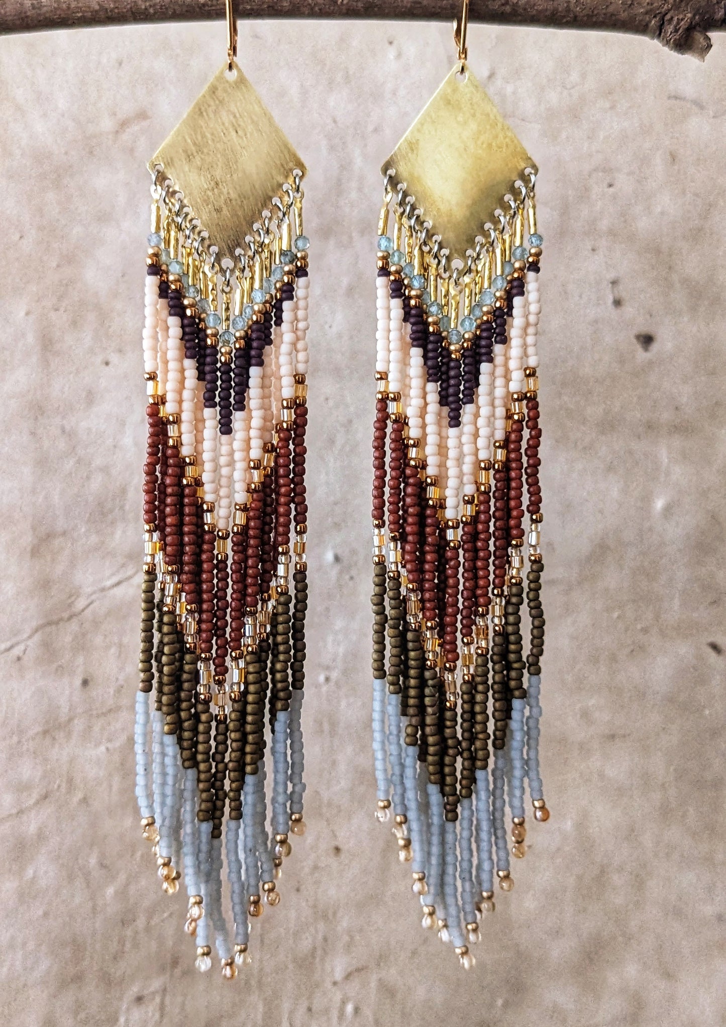 Frida Apatite & Hessonite Beaded Earrings