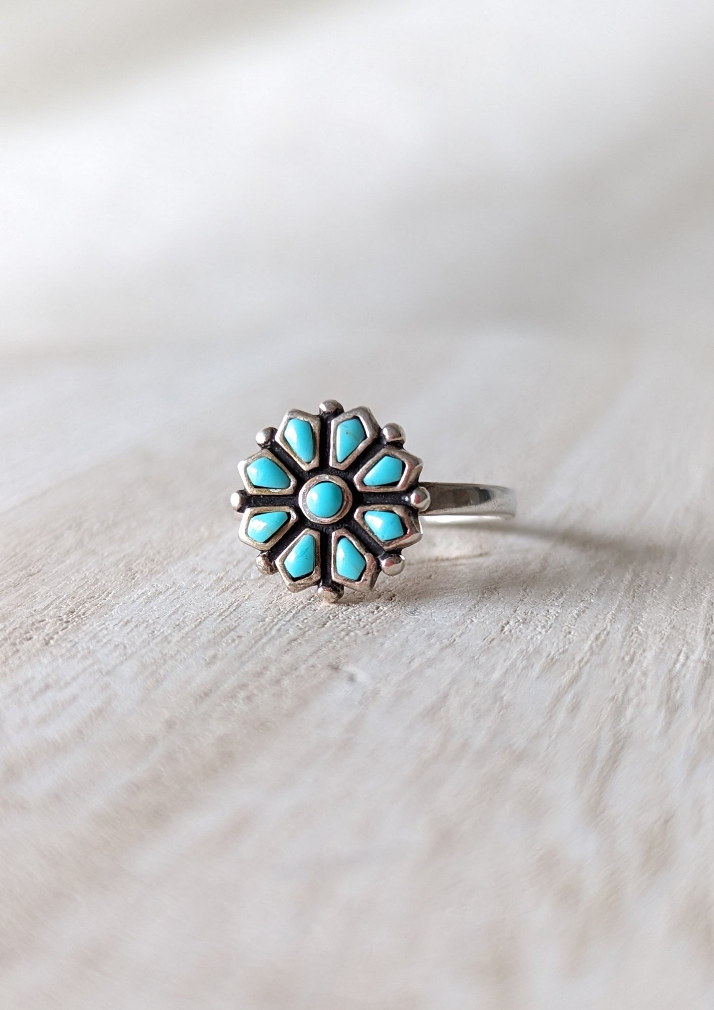 Nia Western Style Turquoise Bohemain Ring