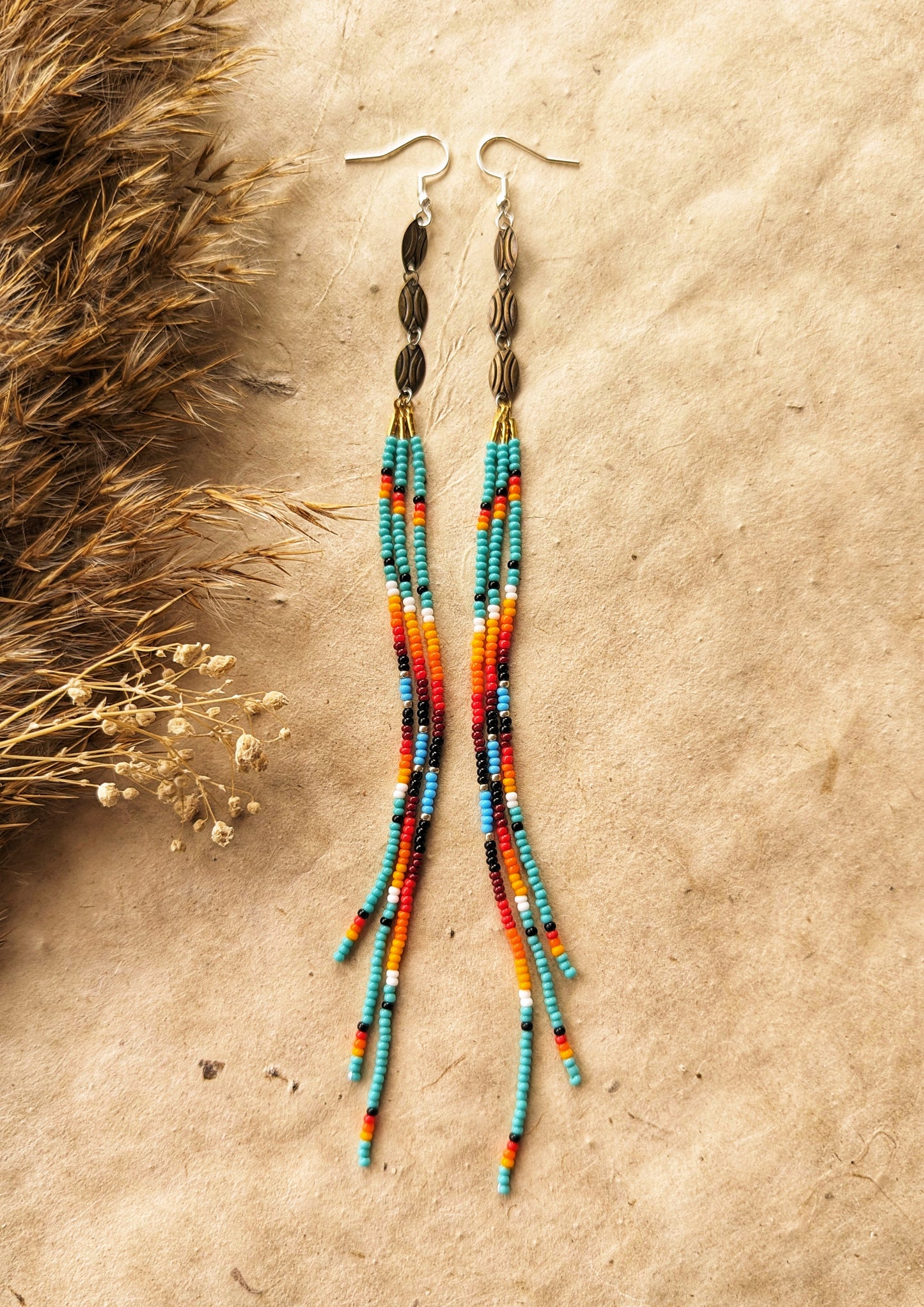 Quannah Chasinghorse Beaded Threader Earrings