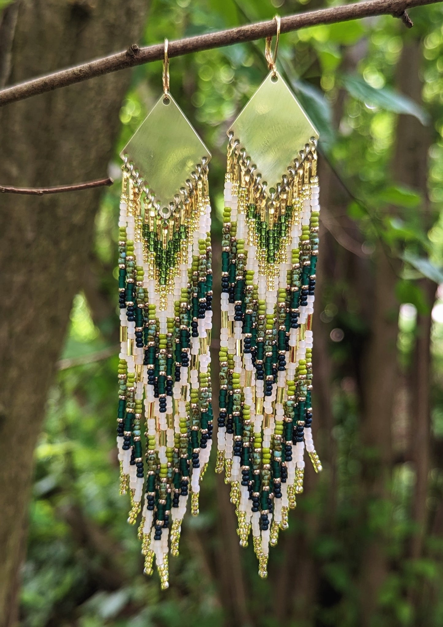 Austen Green Ombre Seed Bead Earrings