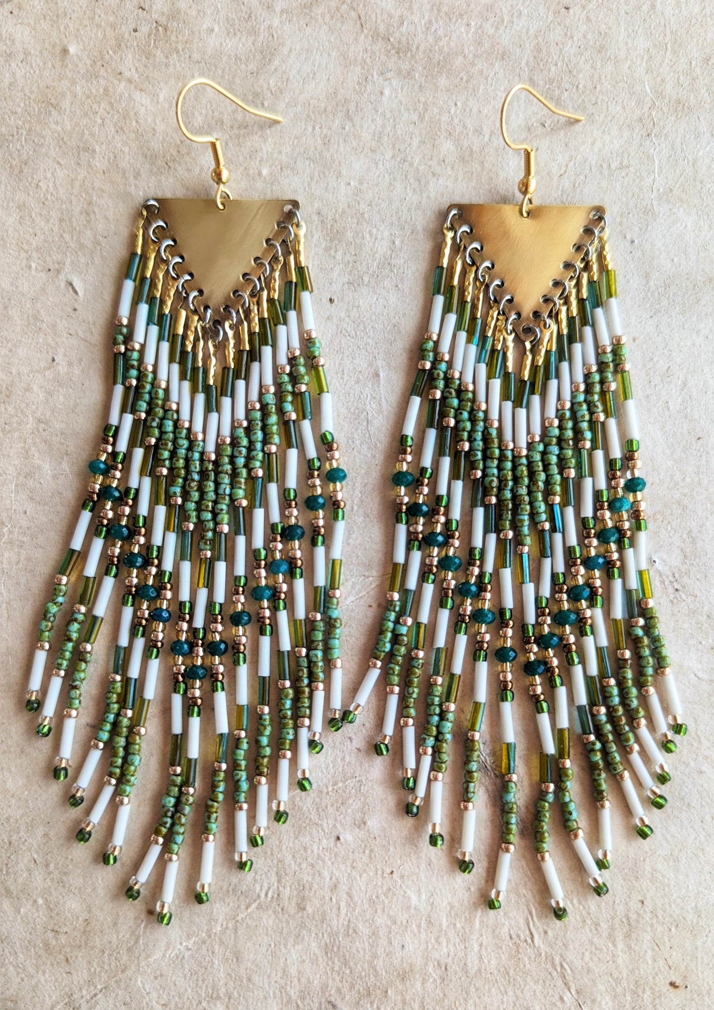 Marjane Green Apatite Beaded Earrings