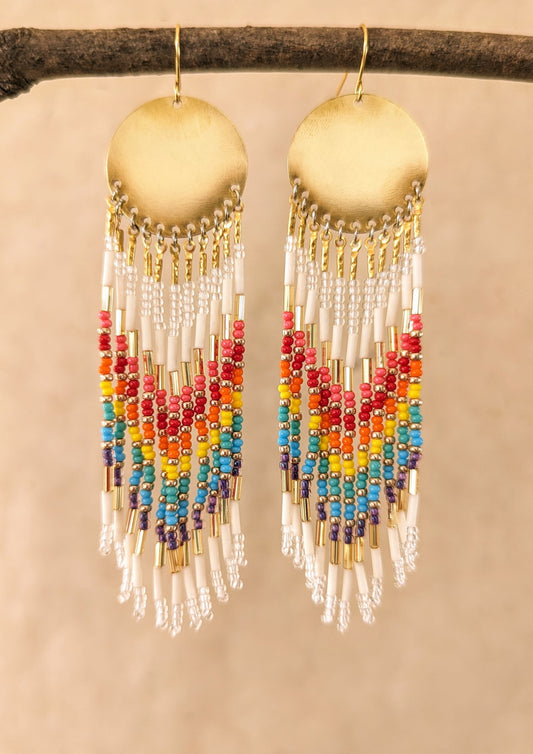 Conchita Rainbow 🌈 Beaded Earrings