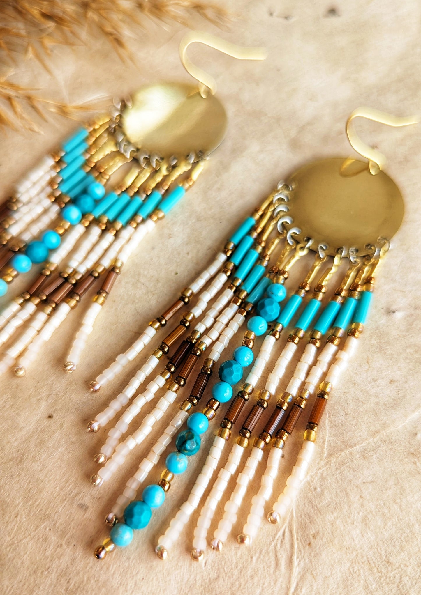 Zadie Turquoise Seed Bead Earrings