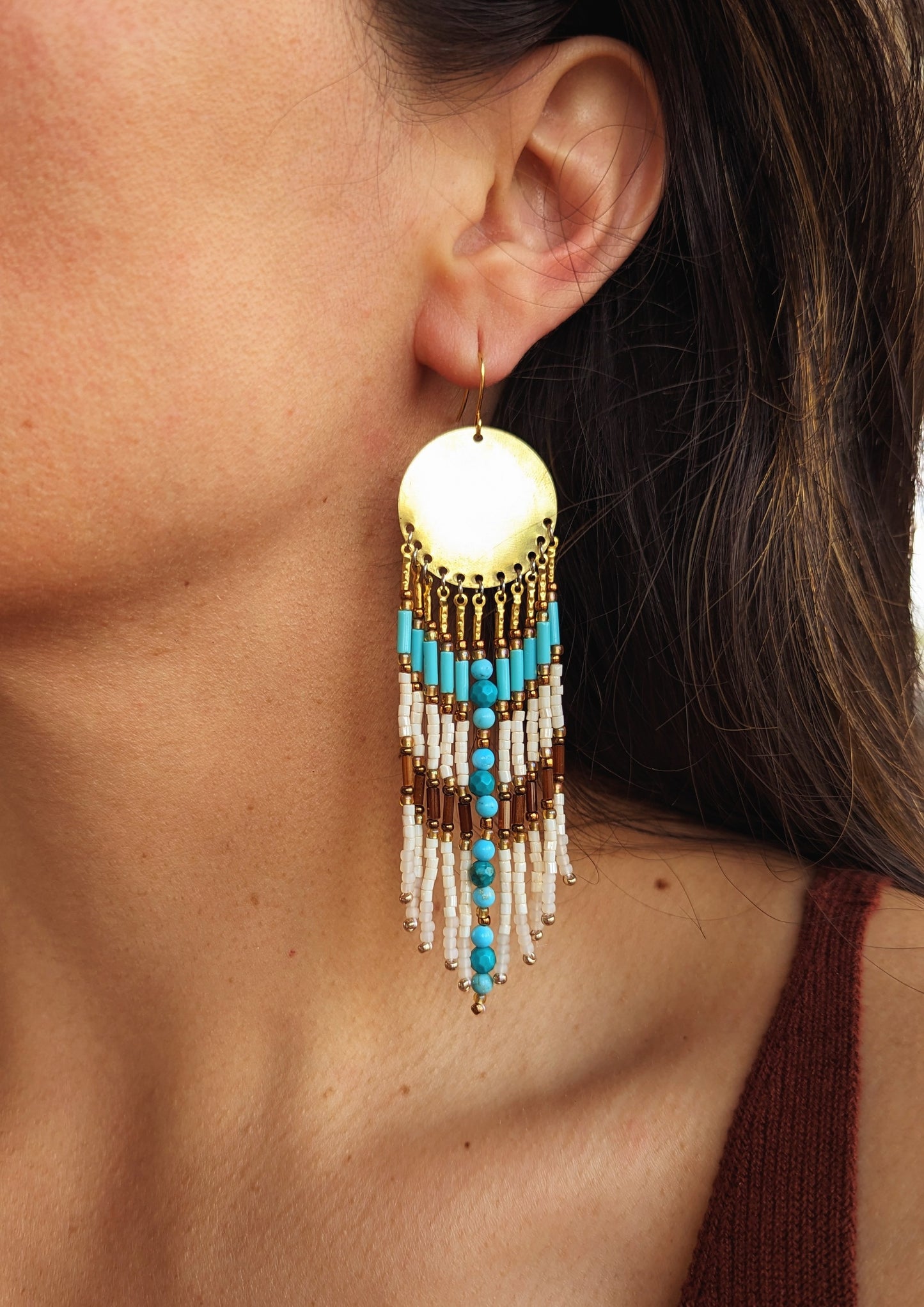 Zadie Turquoise Seed Bead Earrings