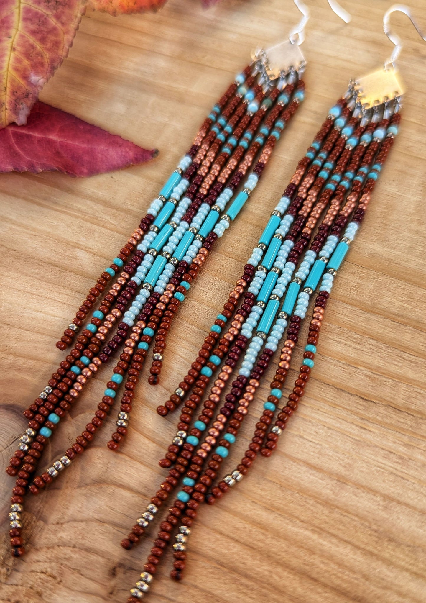 Earth & Sky Boho Beaded Earrings