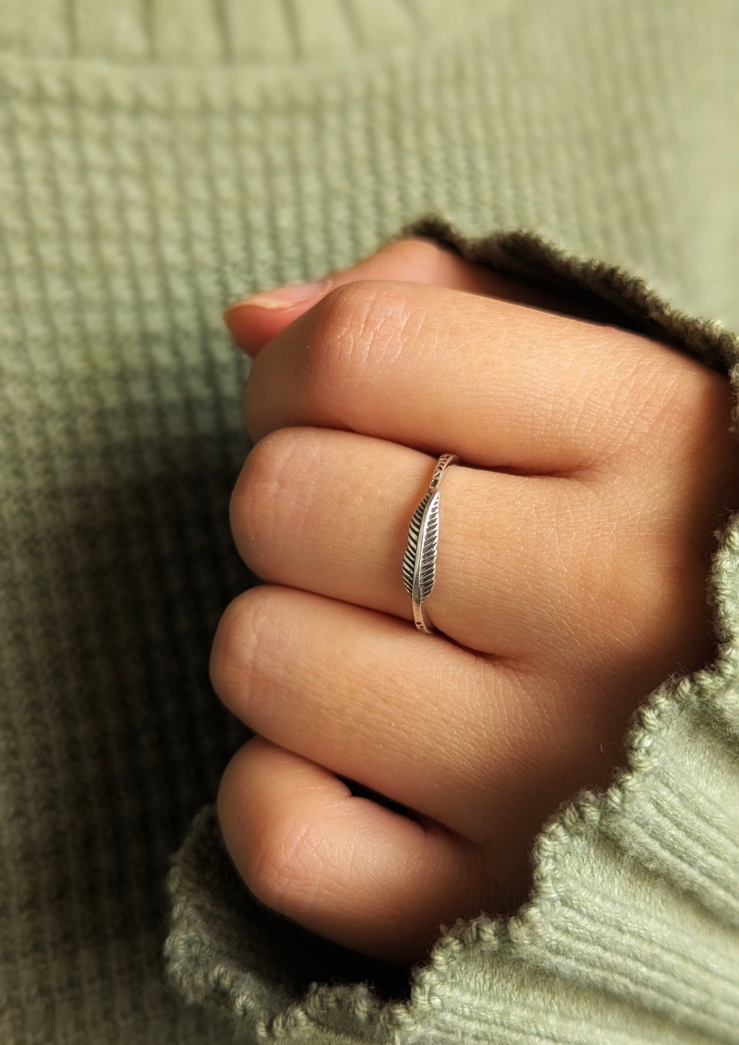 Bague en argent plume Betty Boho