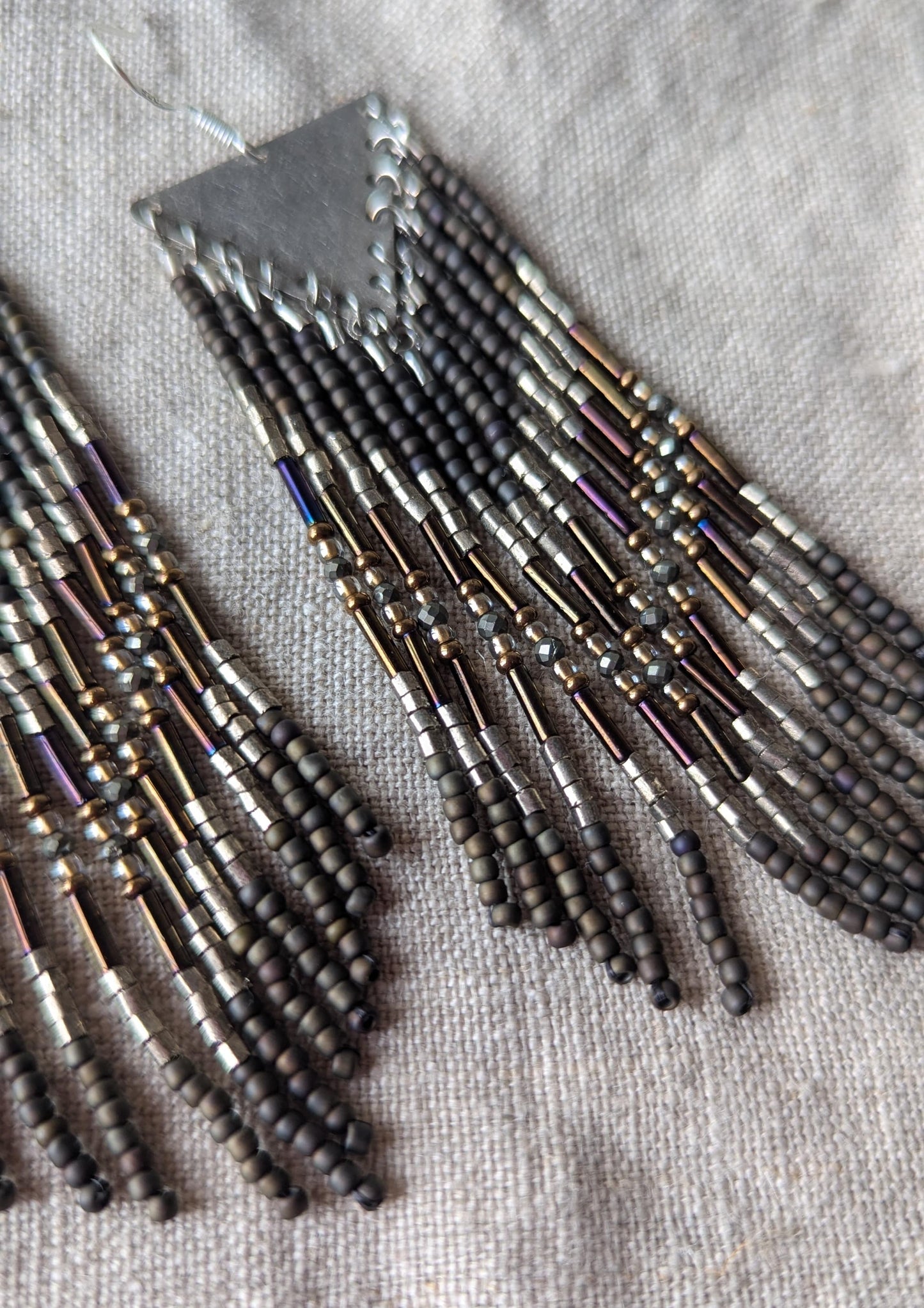 Alice Matte Metallic Seed Bead Earrings