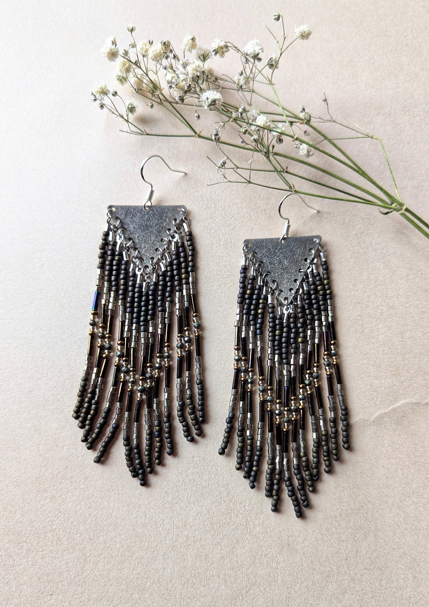 Alice Matte Metallic Seed Bead Earrings