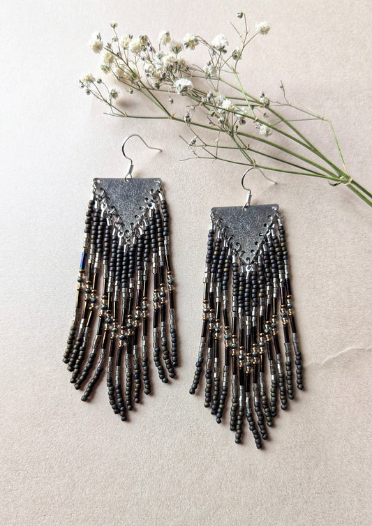 Alice Matte Metallic Seed Bead Earrings