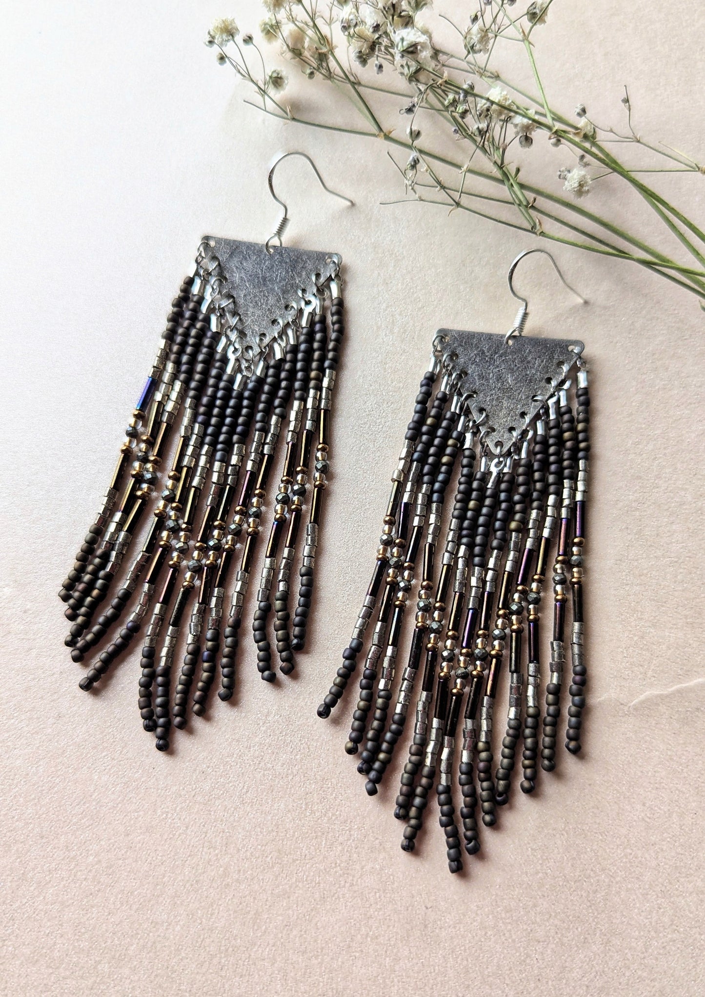 Alice Matte Metallic Seed Bead Earrings