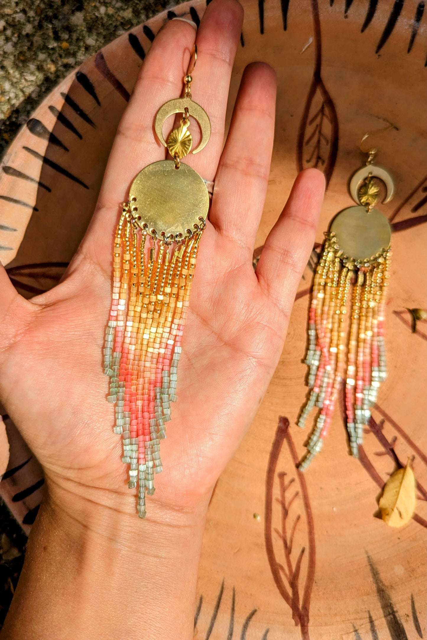 Sol de Melon Beaded Earrings