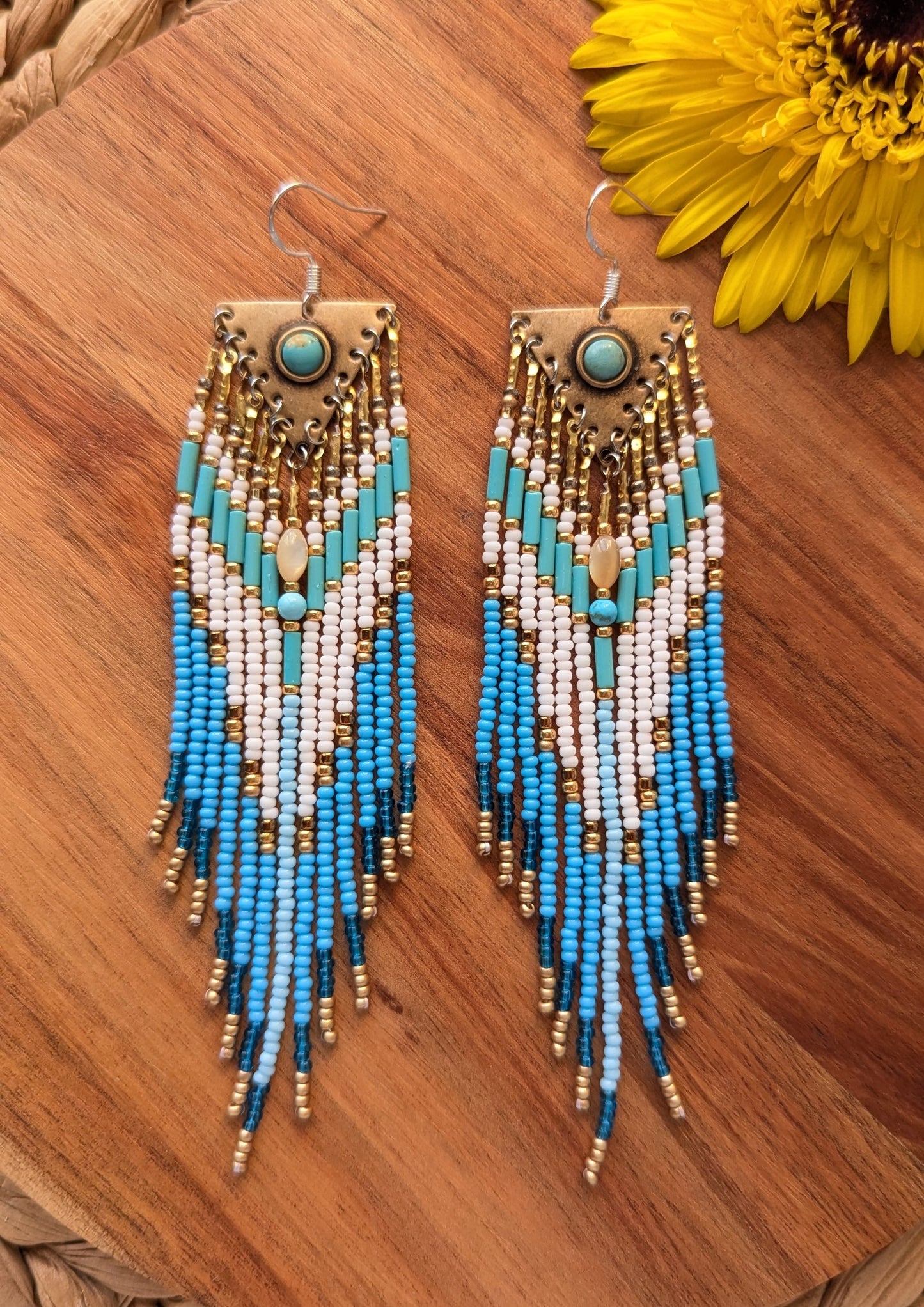Rosario Laguna Azul Beaded Earrings
