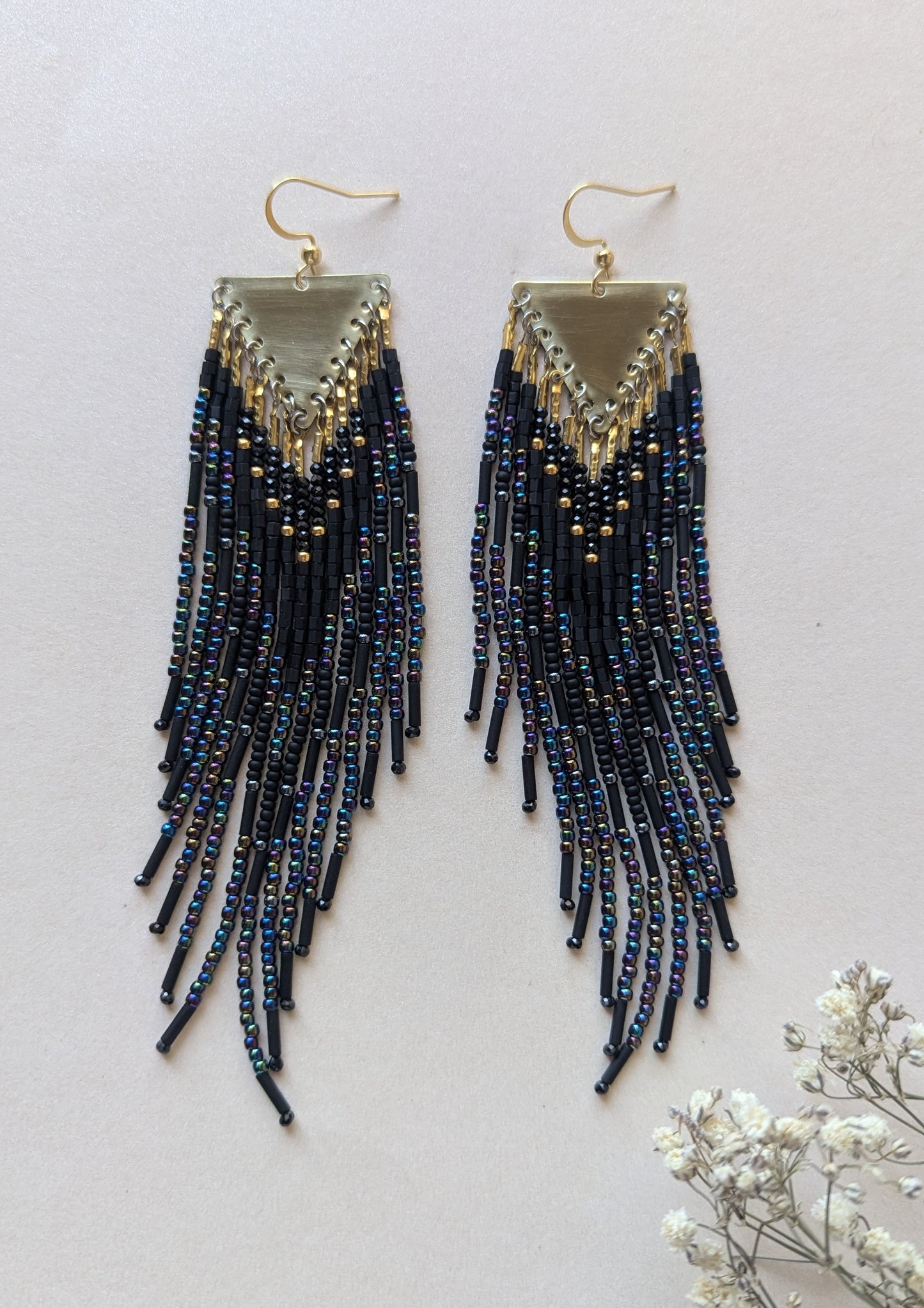 Murati Black Beaded Earrings
