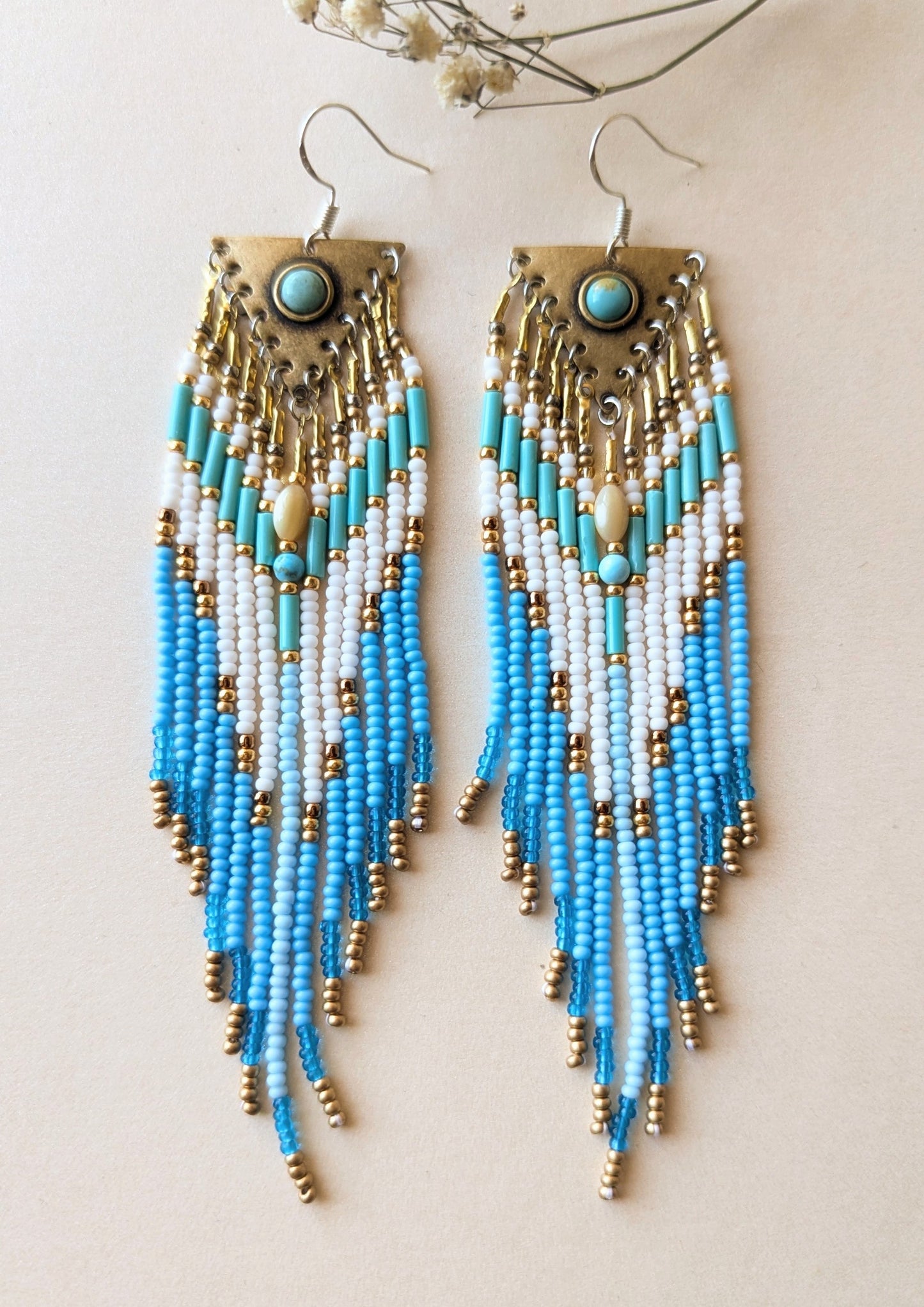 Rosario Laguna Azul Beaded Earrings