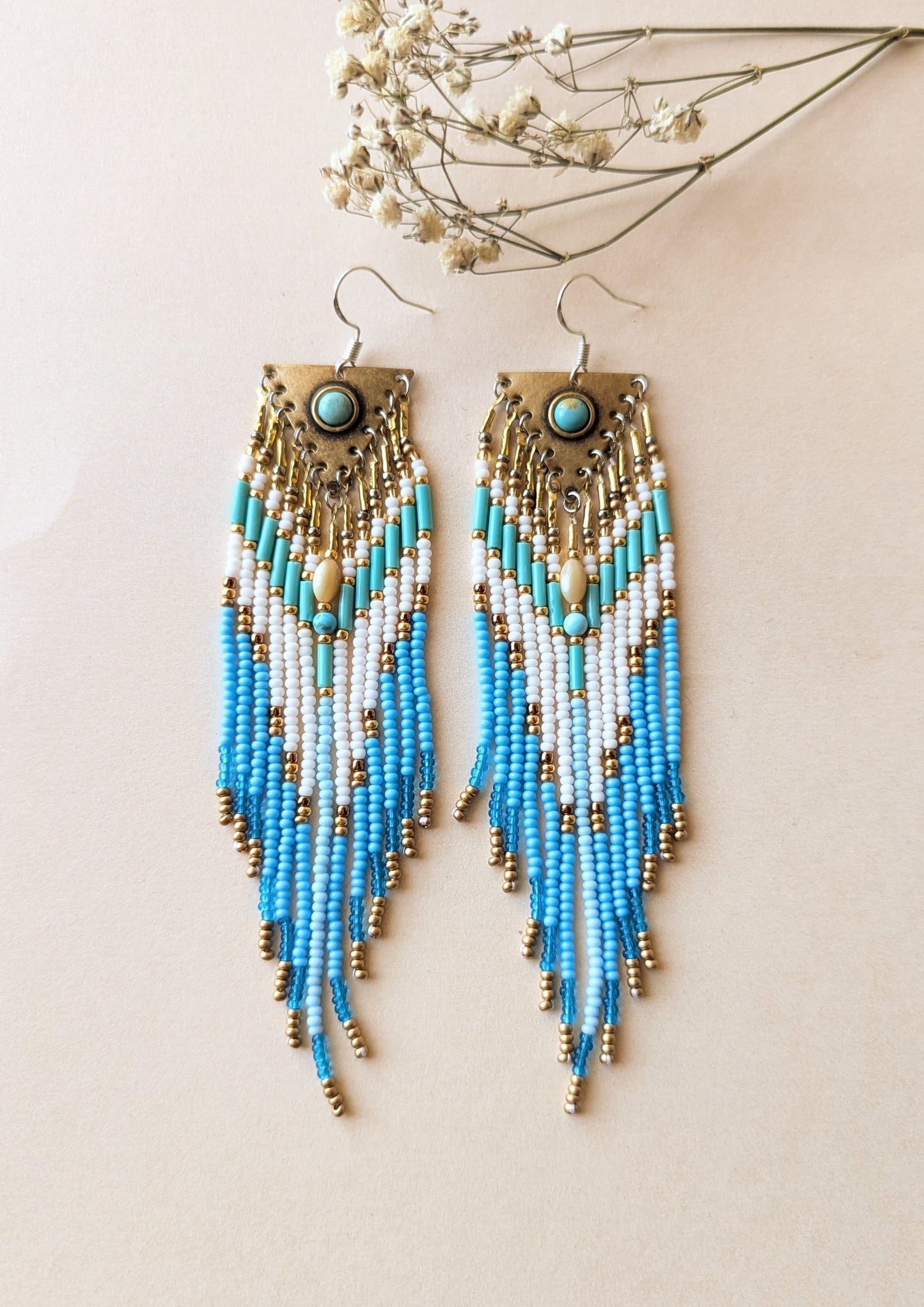 Rosario Laguna Azul Beaded Earrings