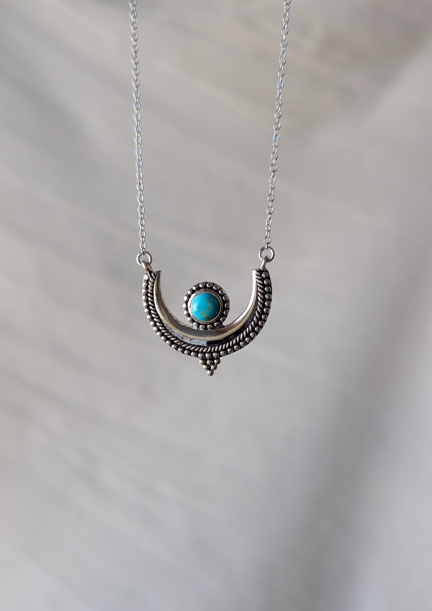 Yoko Turquoise Crescent Moon Necklace