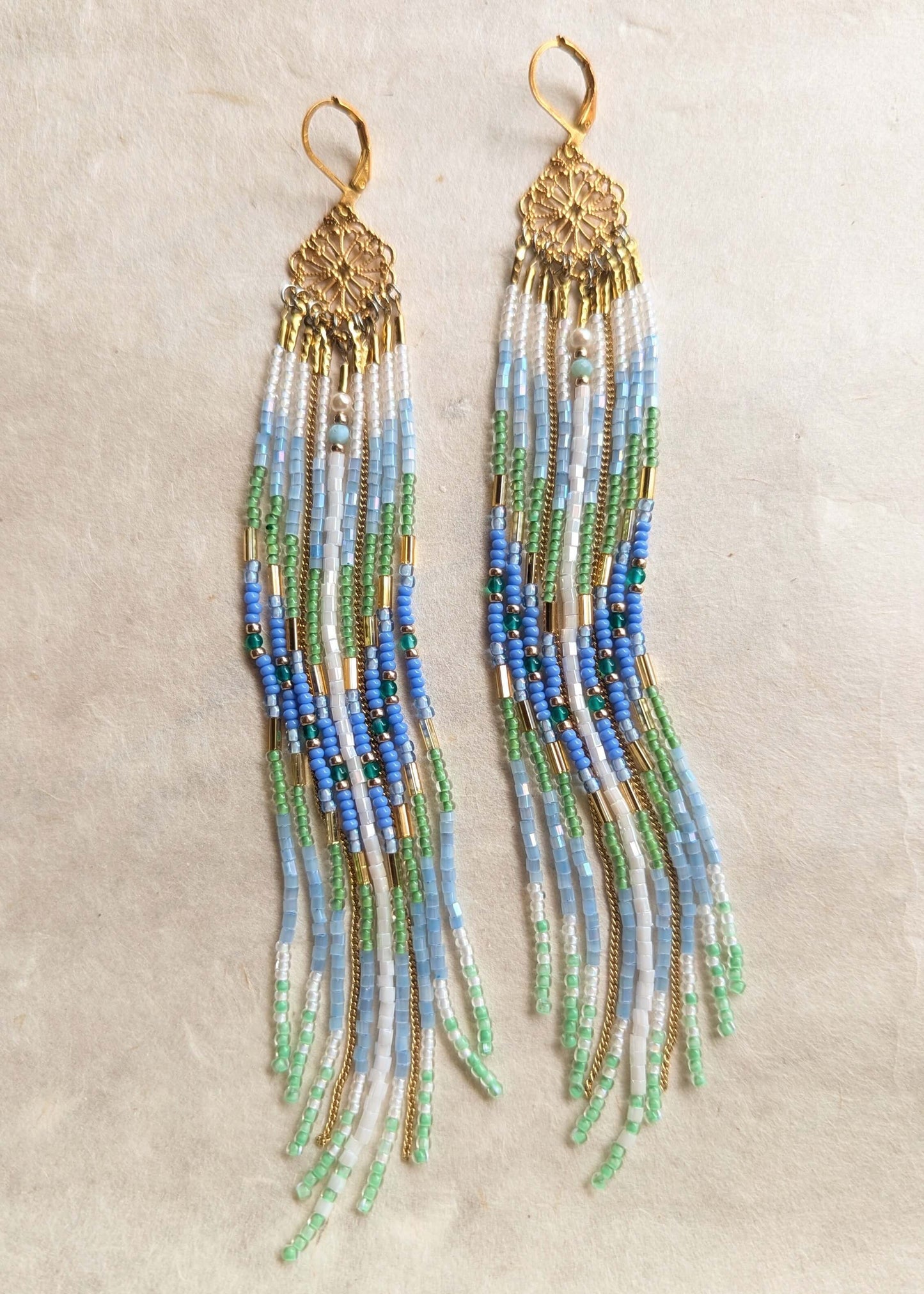Calypso's Periwinkle Garden Earrings